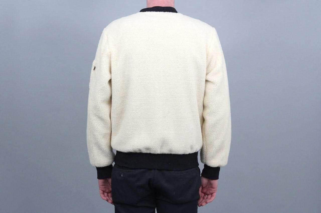 Huf Sherpa Bomber Jacket Natural