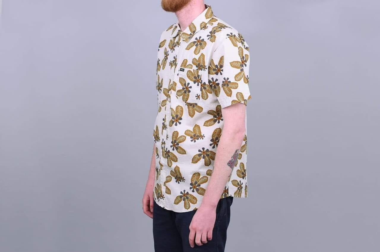 Brixton Charter Woven SS Shirt Bone / Bronze