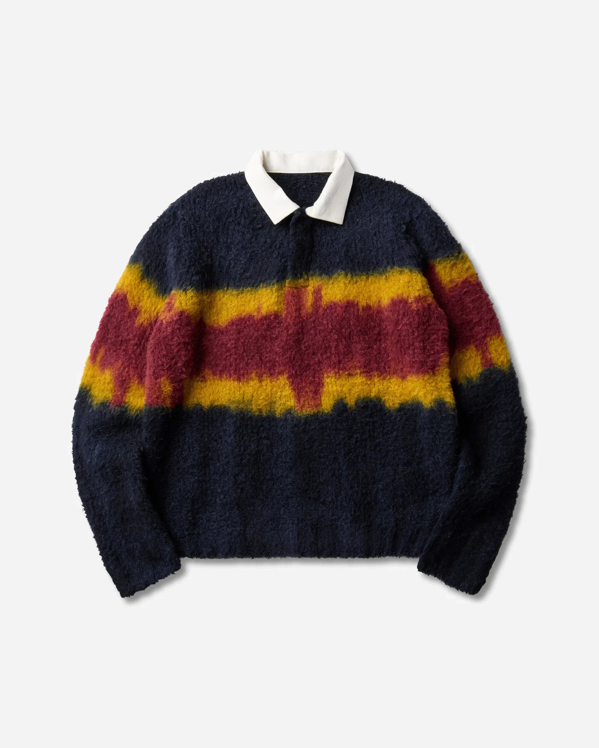 Sacai Men's Chusen-Dyed Knit Polo Shirt Multicolor