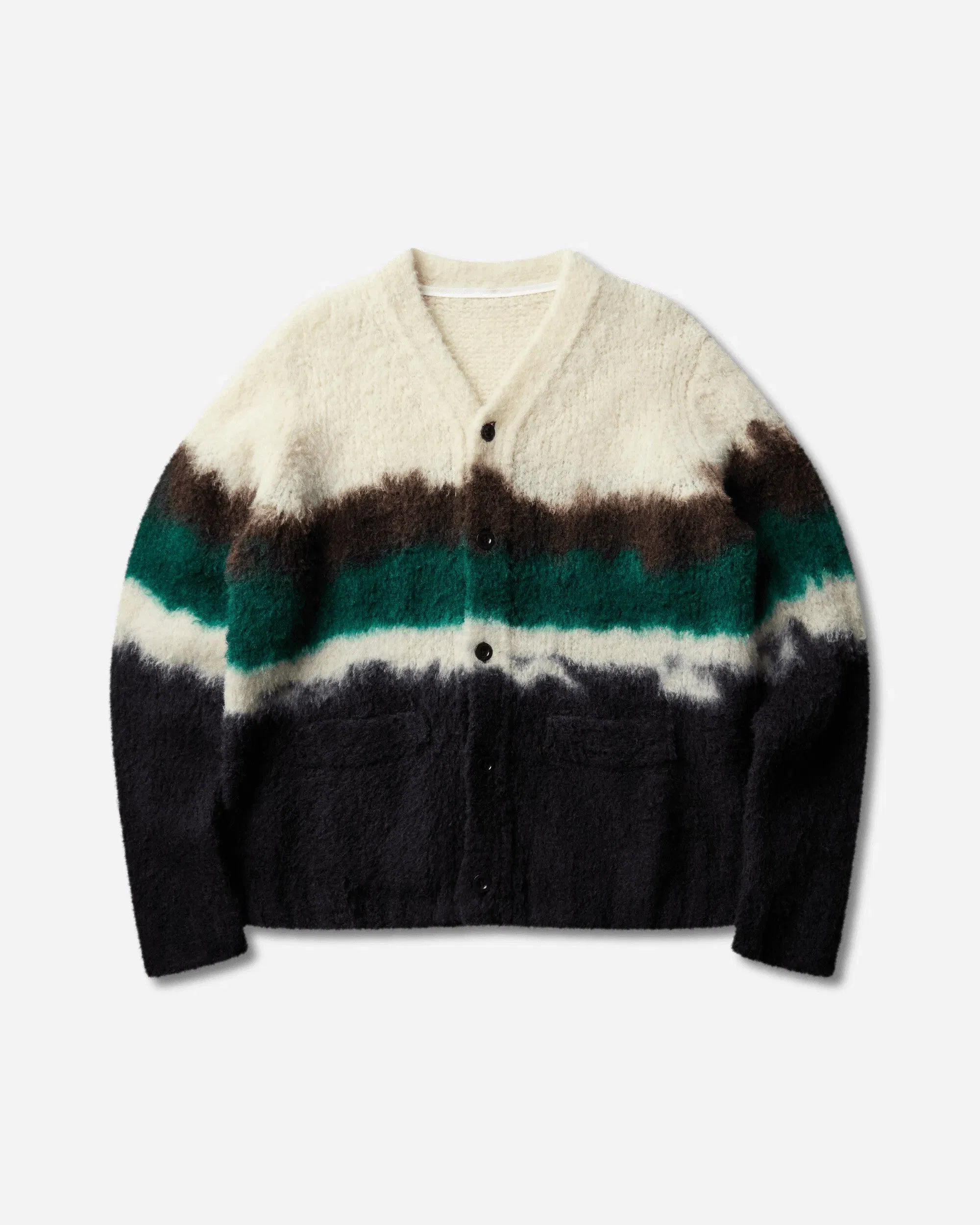 Sacai Men's Chusen-Dyed Knit Cardigan Multicolor