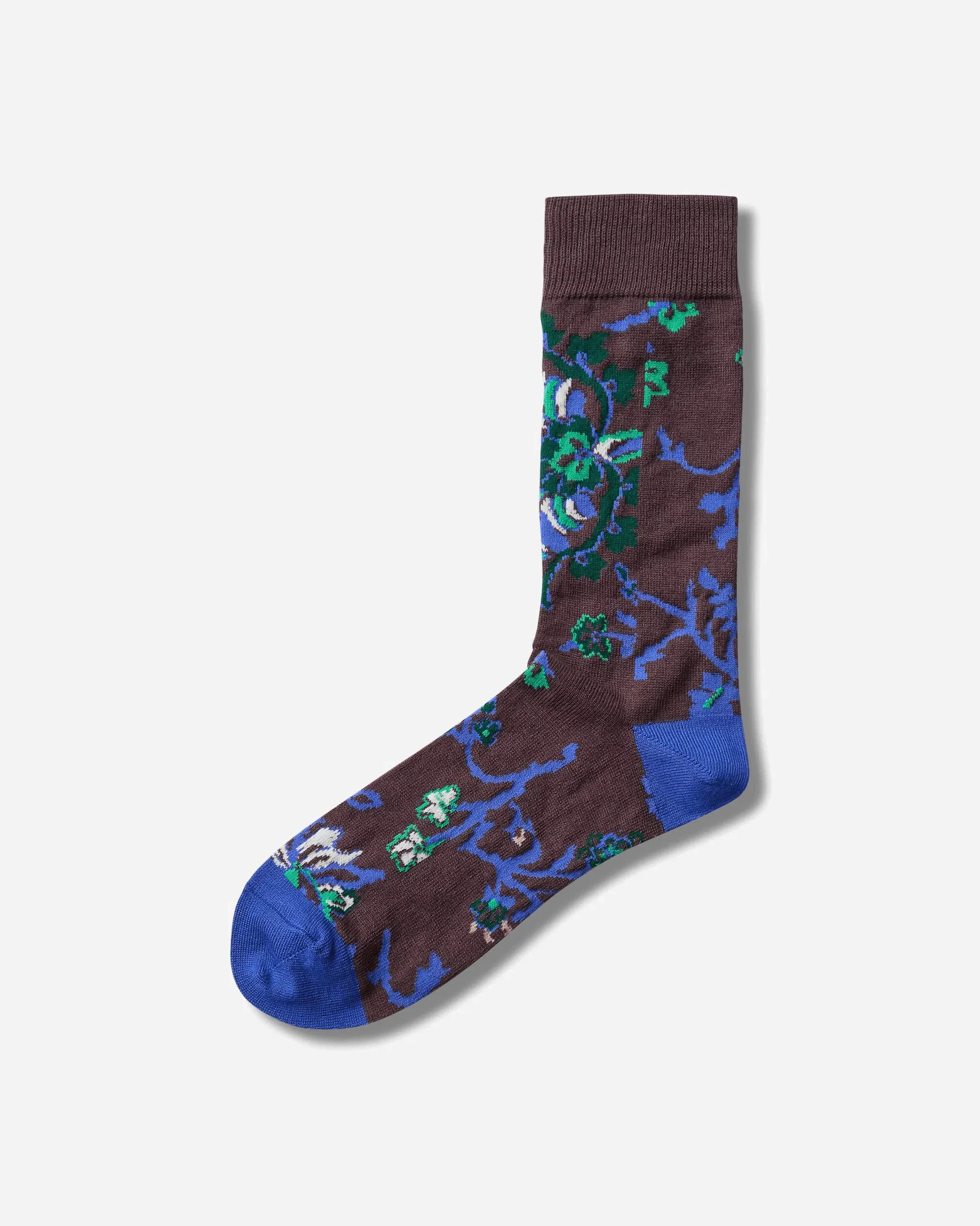 Sacai Floral Socks Brown