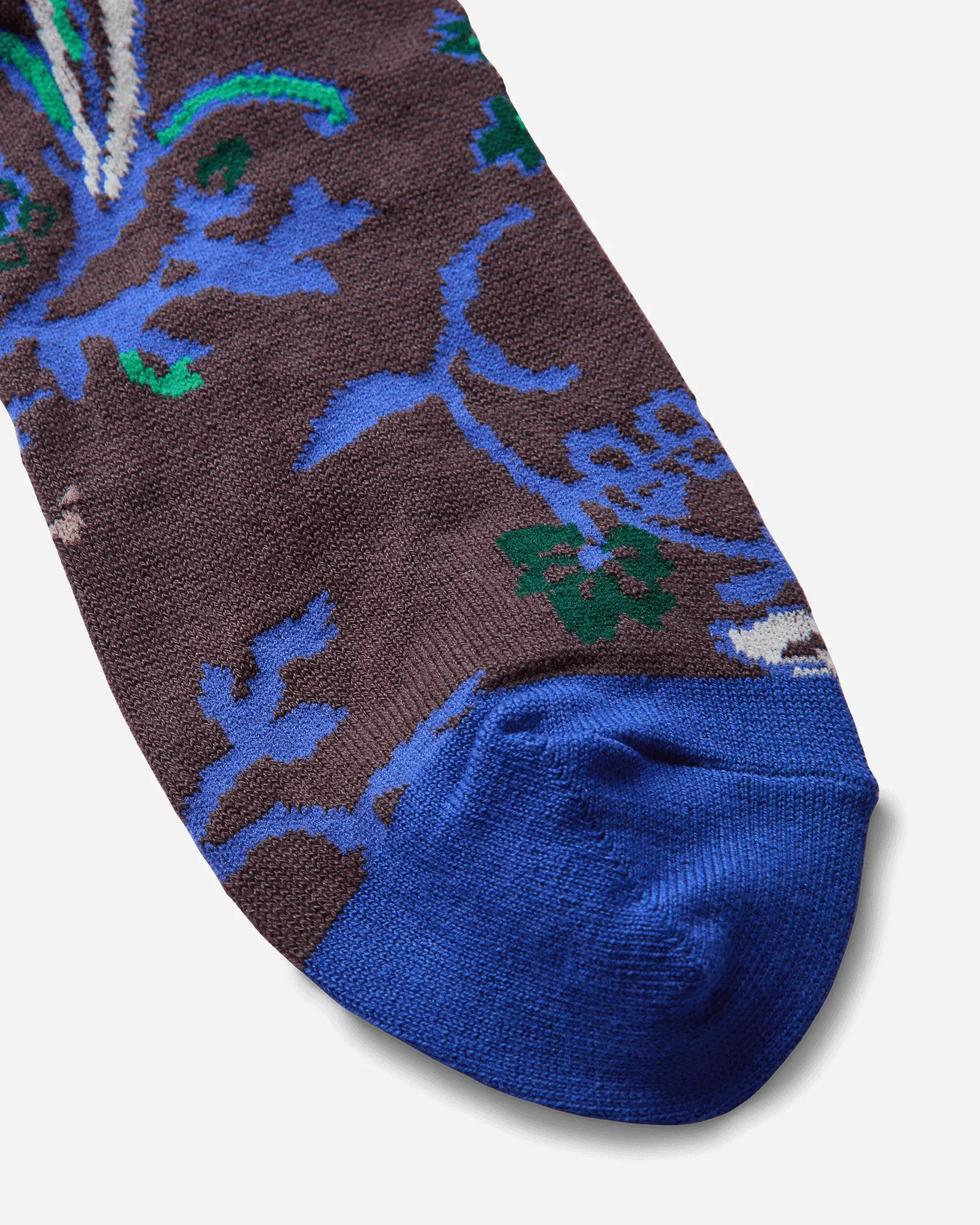 Sacai Floral Socks Brown