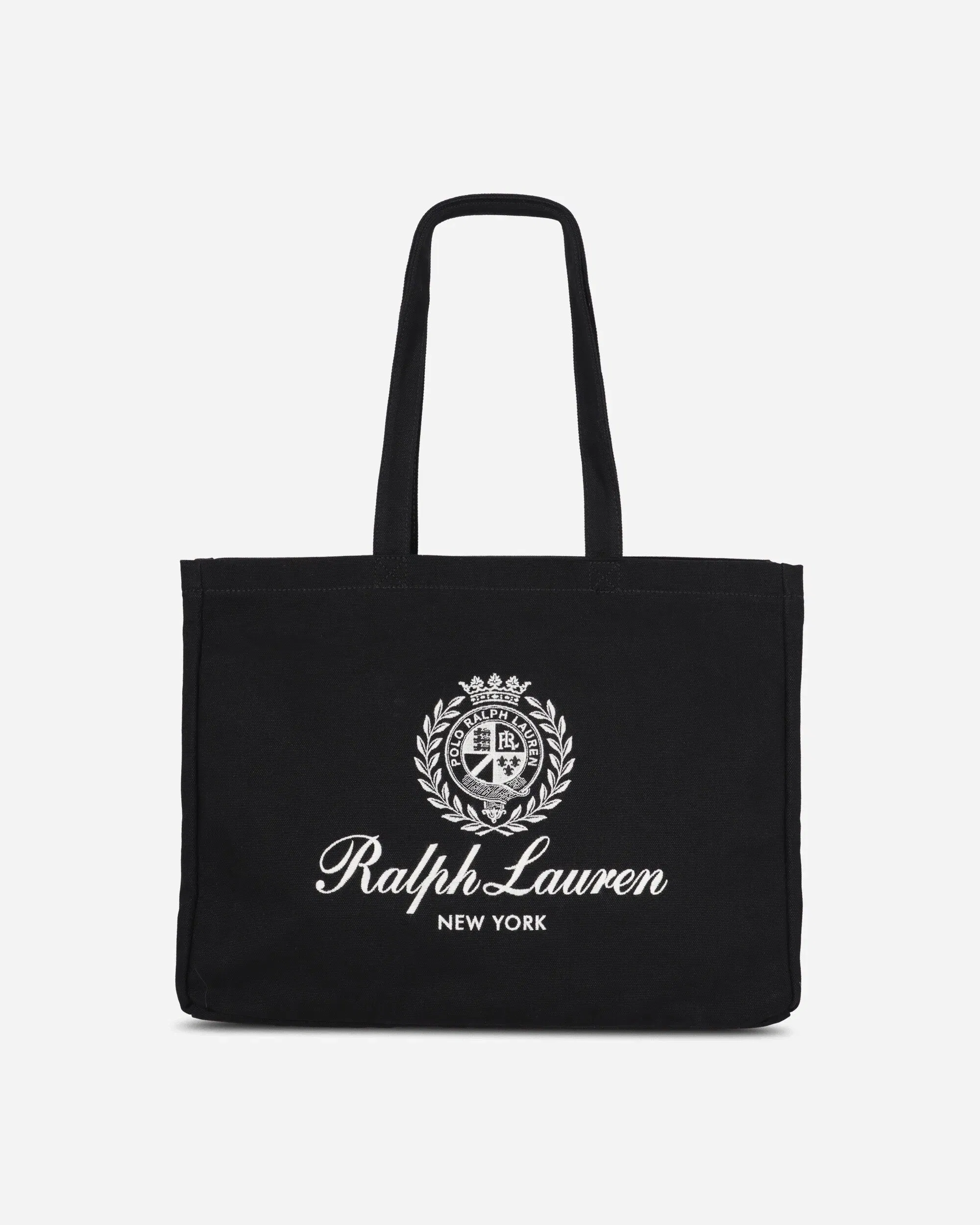 Polo Ralph Lauren Crest-Embroidered Canvas Tote Bag Black