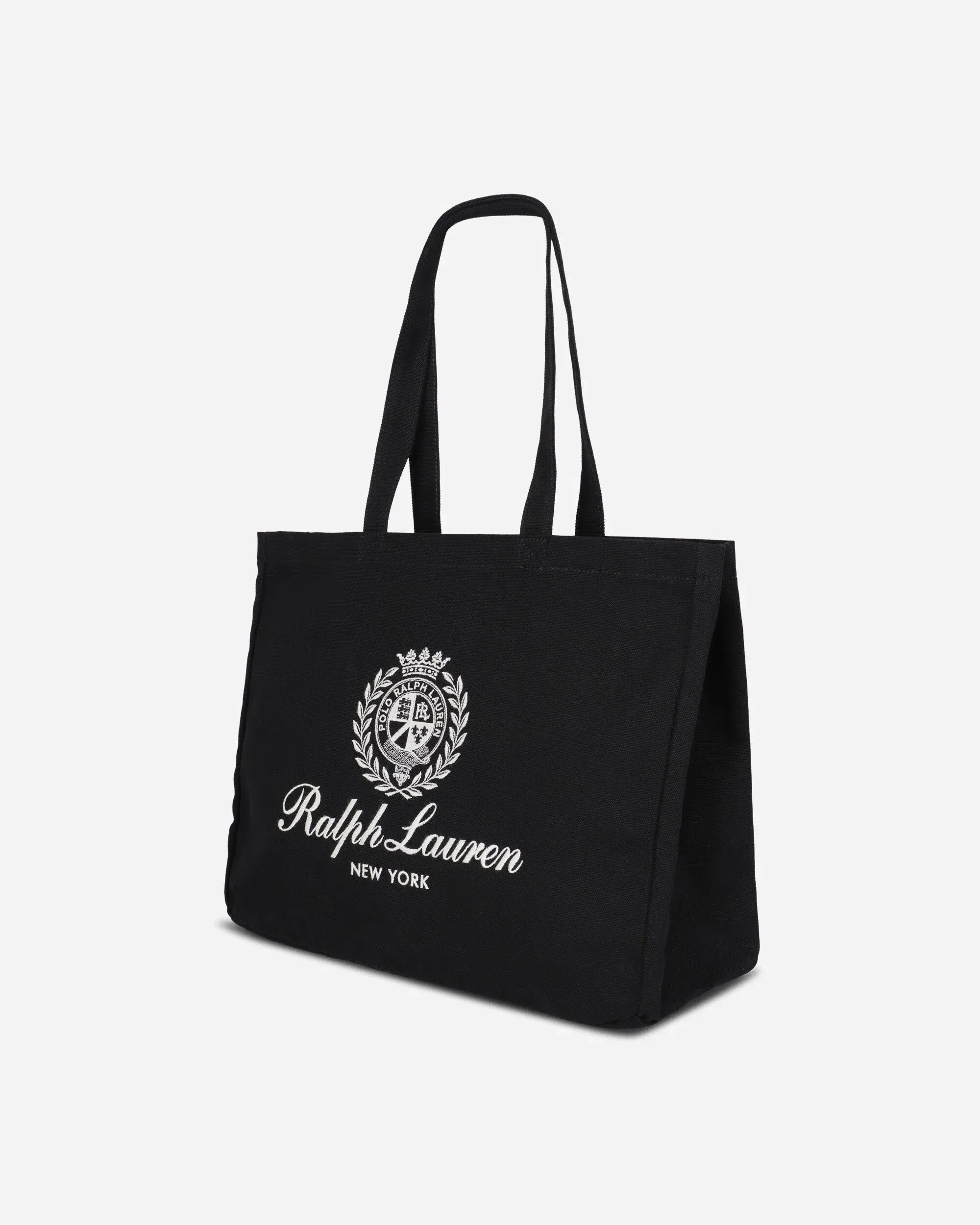 Polo Ralph Lauren Crest-Embroidered Canvas Tote Bag Black
