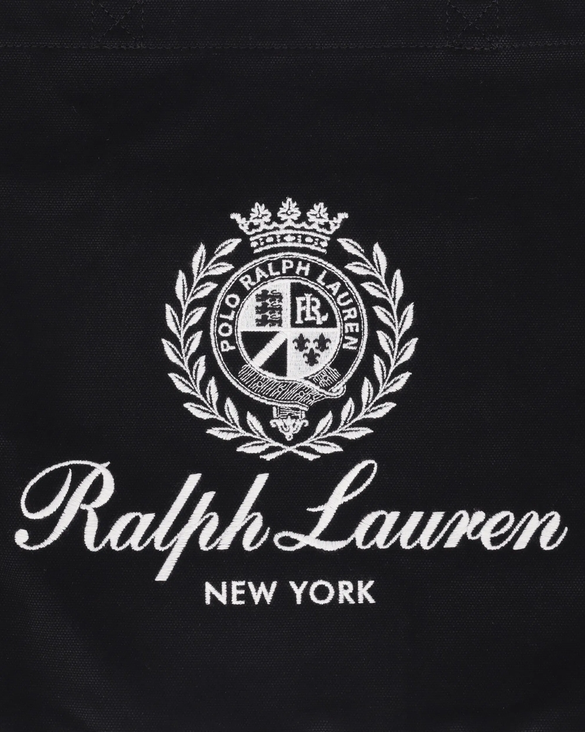Polo Ralph Lauren Crest-Embroidered Canvas Tote Bag Black