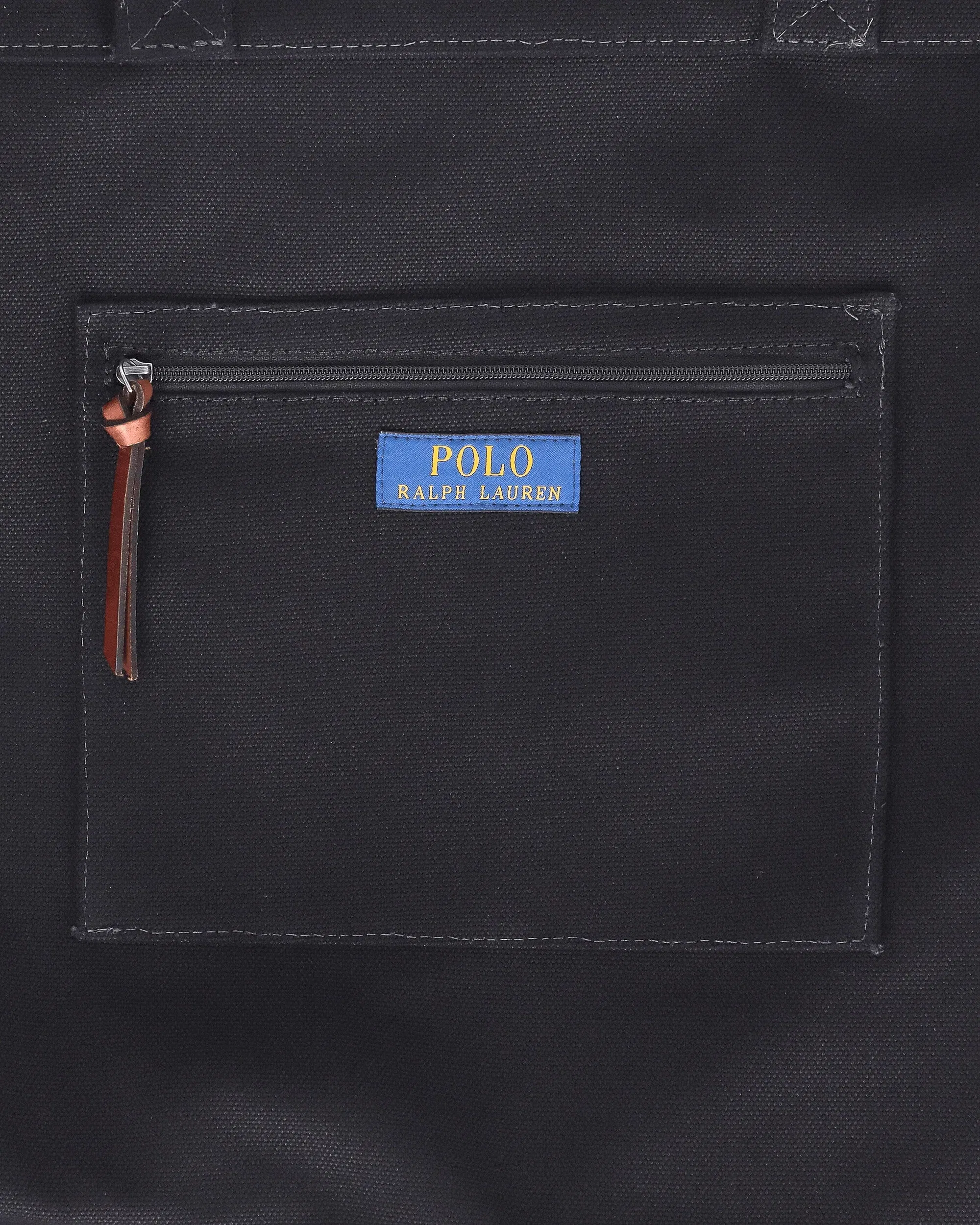 Polo Ralph Lauren Crest-Embroidered Canvas Tote Bag Black