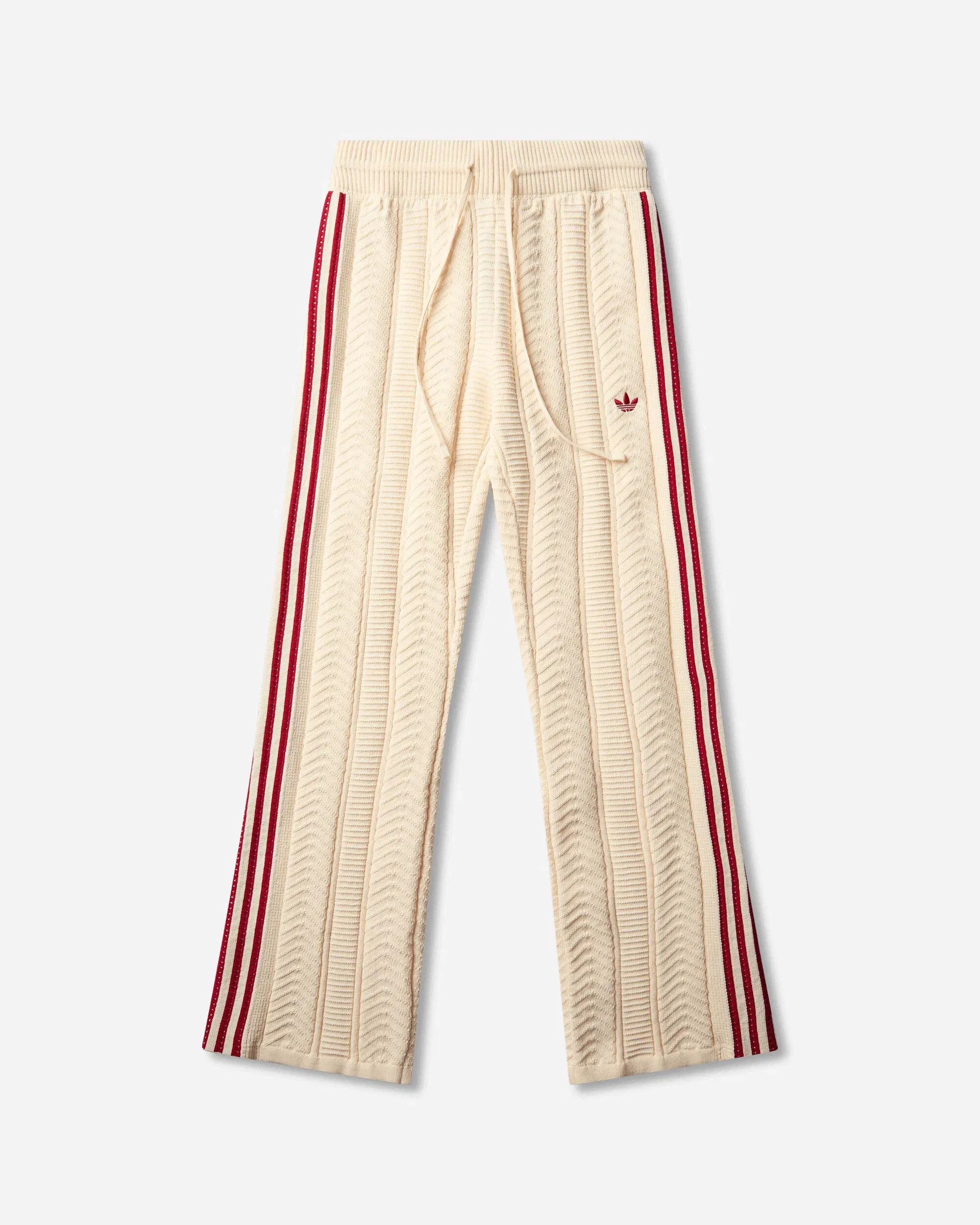 adidas Women's SST Wide Leg Track Pants Warm Vanilla / Team Victory Red