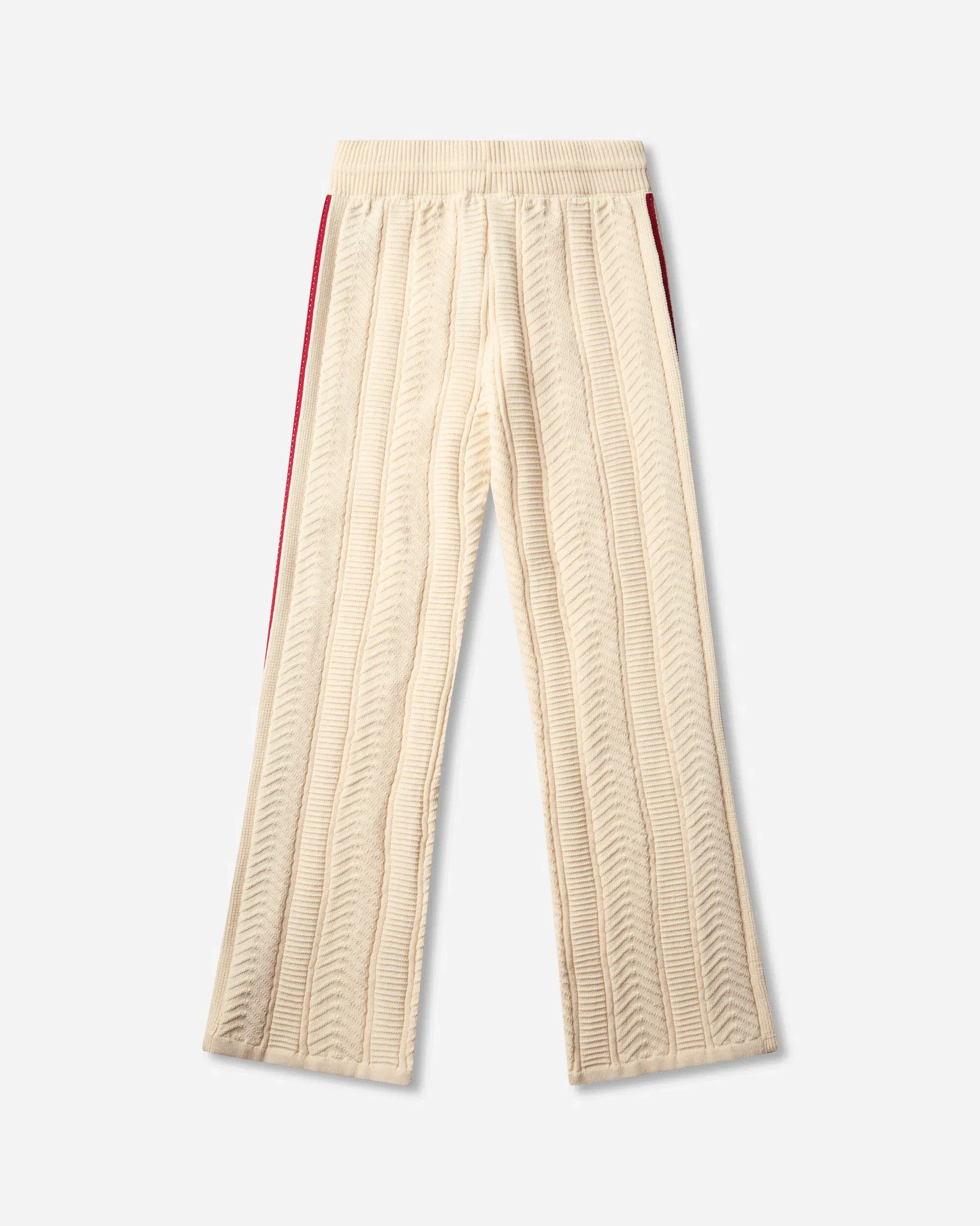 adidas Women's SST Wide Leg Track Pants Warm Vanilla / Team Victory Red