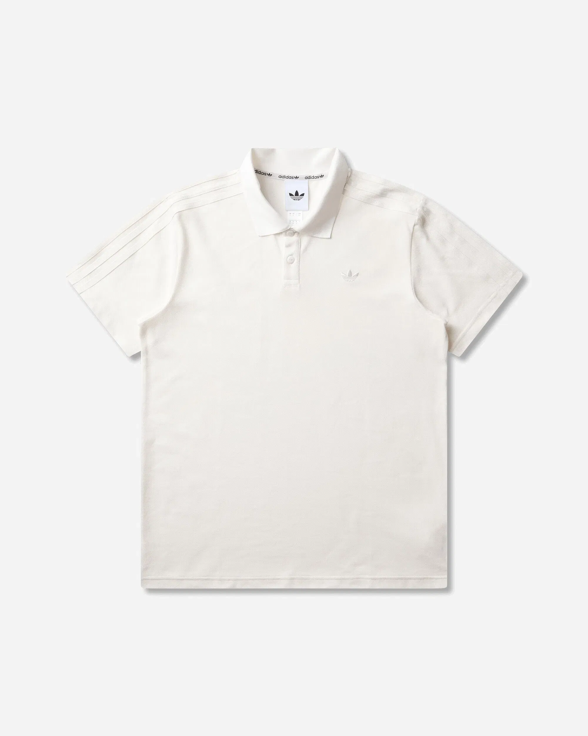 adidas Men's 3-Stripes Polo Shirt Cloud White