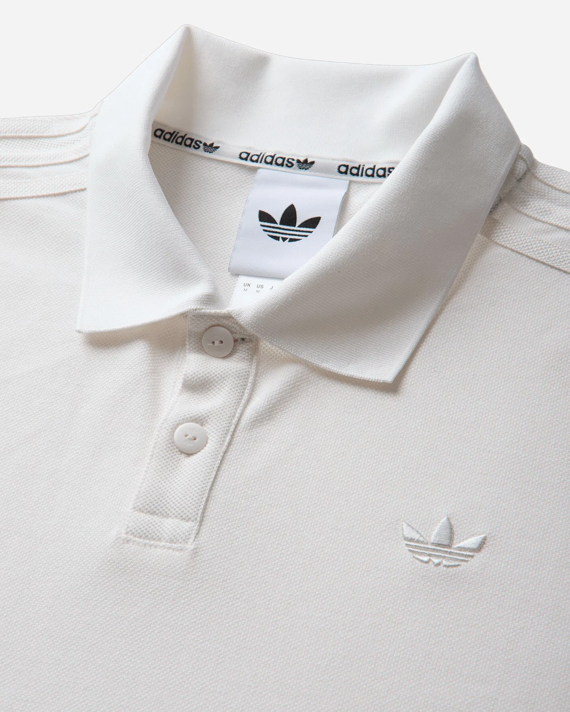adidas Men's 3-Stripes Polo Shirt Cloud White
