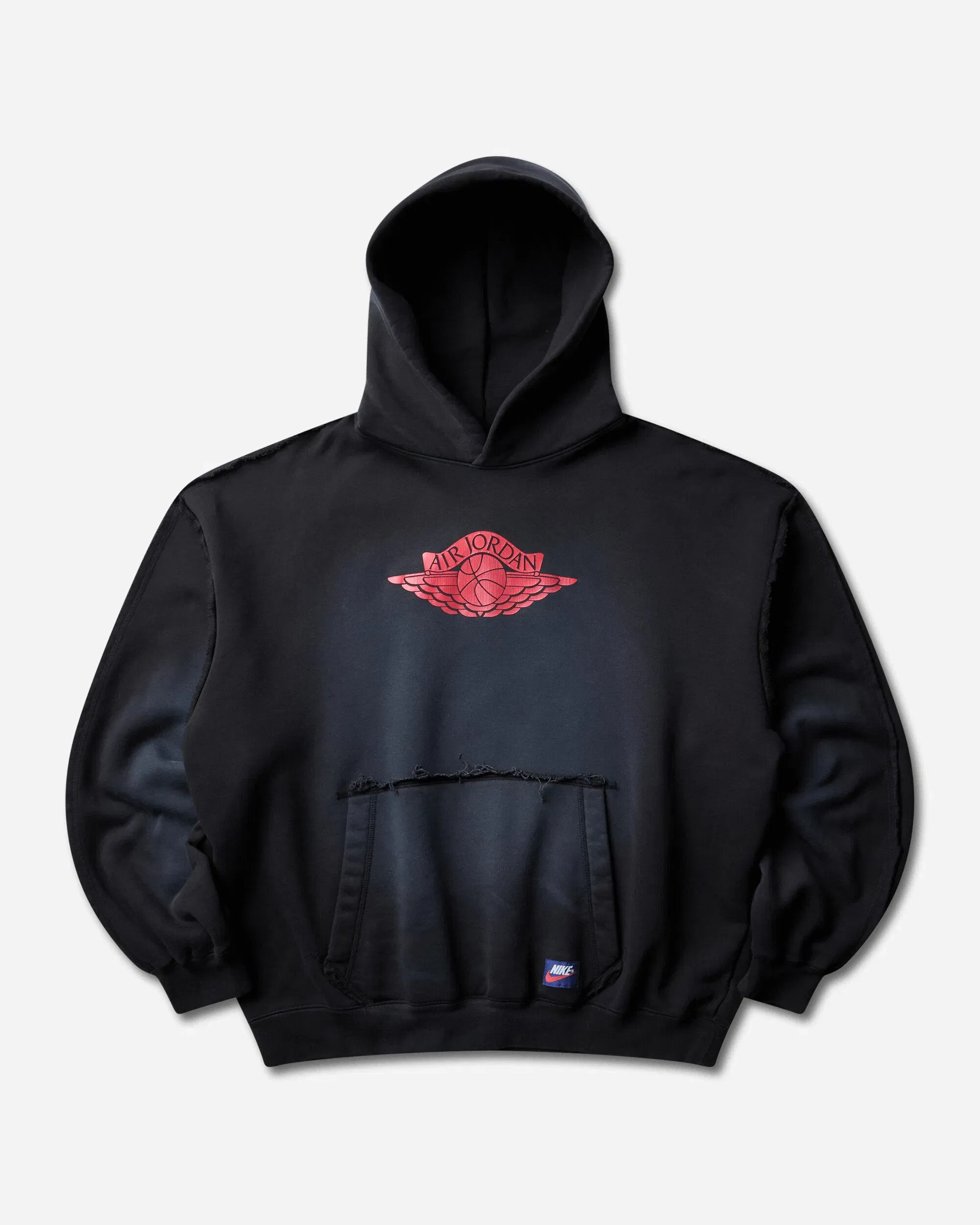 Air Jordan Men's Flight Wings Fleece Hoodie Black / University Red