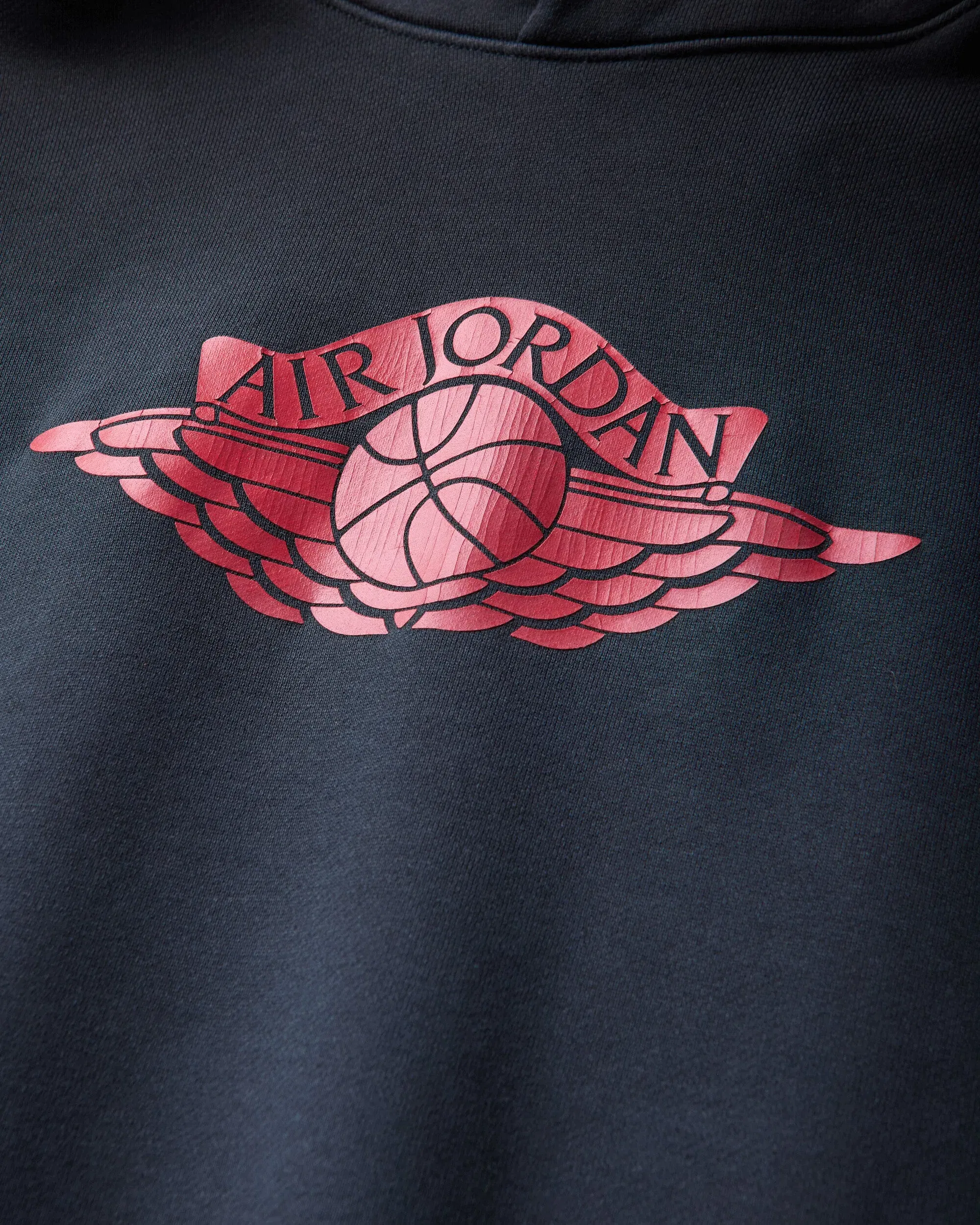 Air Jordan Men's Flight Wings Fleece Hoodie Black / University Red