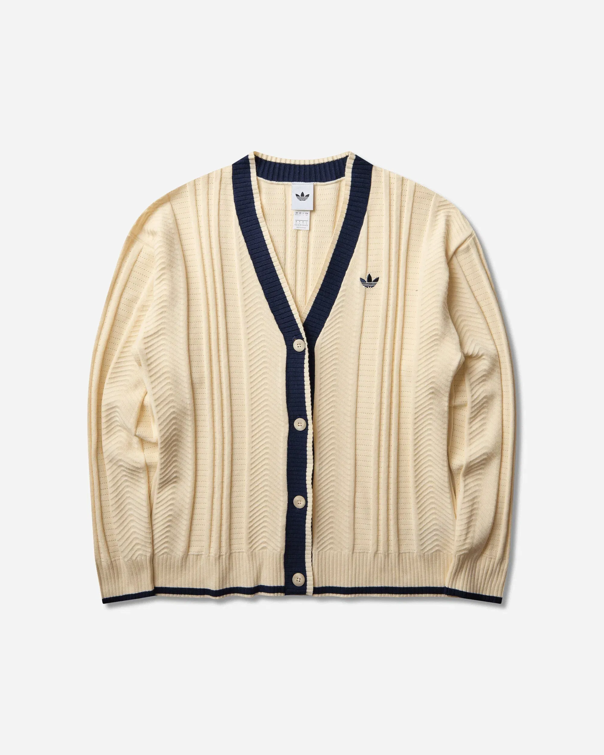 adidas Women's Cable Knit Cardigan Warm Vanilla