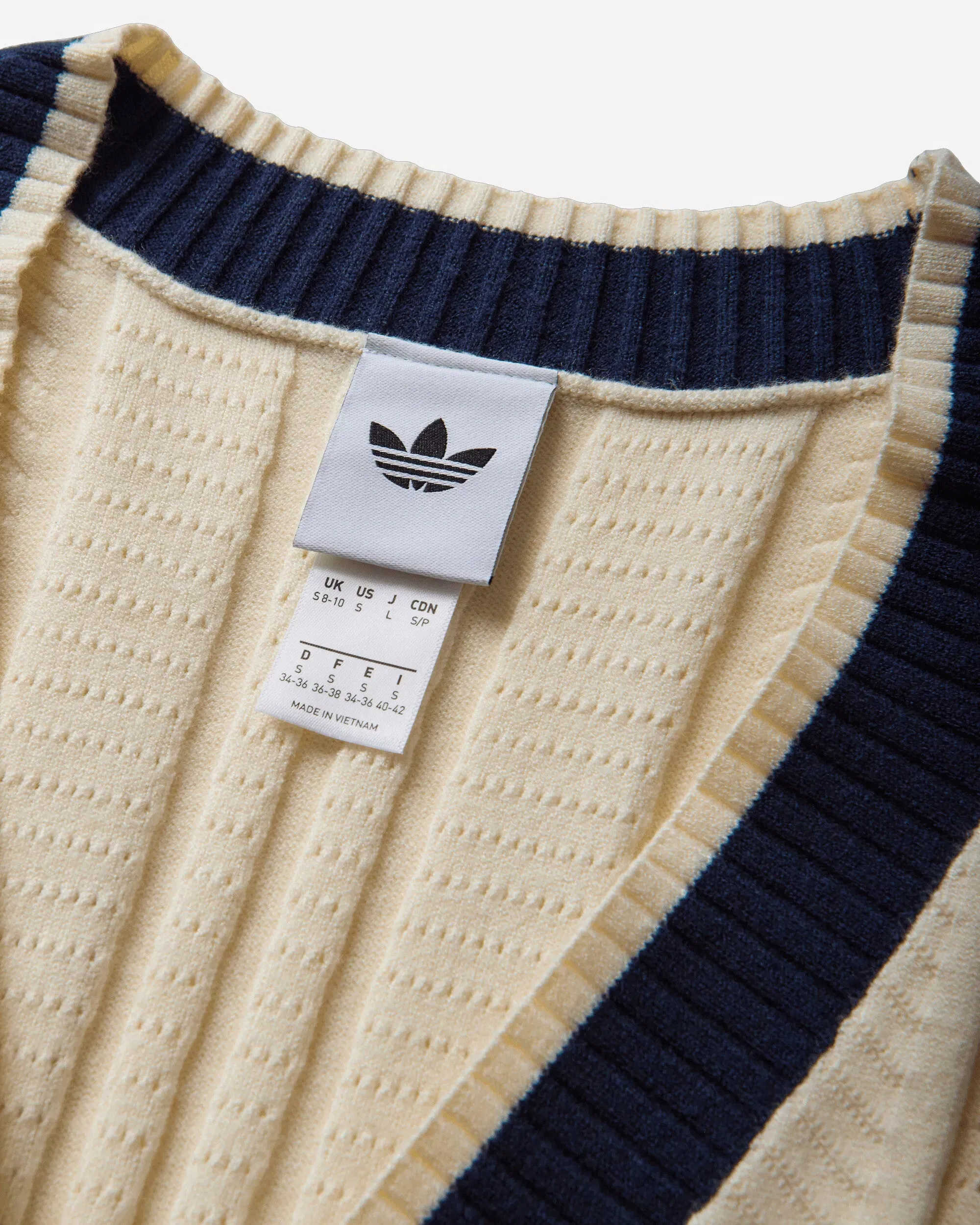 adidas Women's Cable Knit Cardigan Warm Vanilla