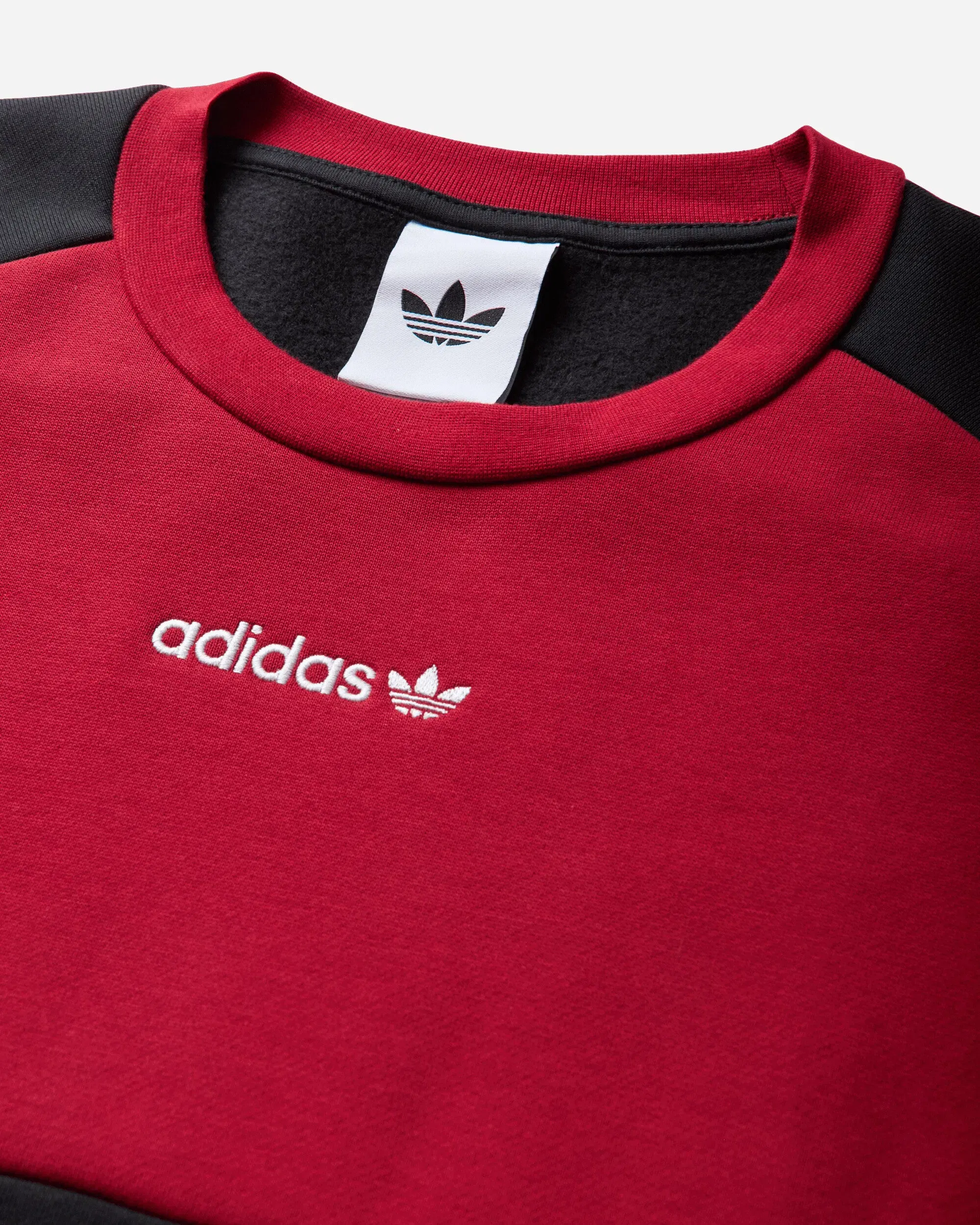 adidas Men's Munich 93 Crewneck Sweatshirt Black / Team Victory Red