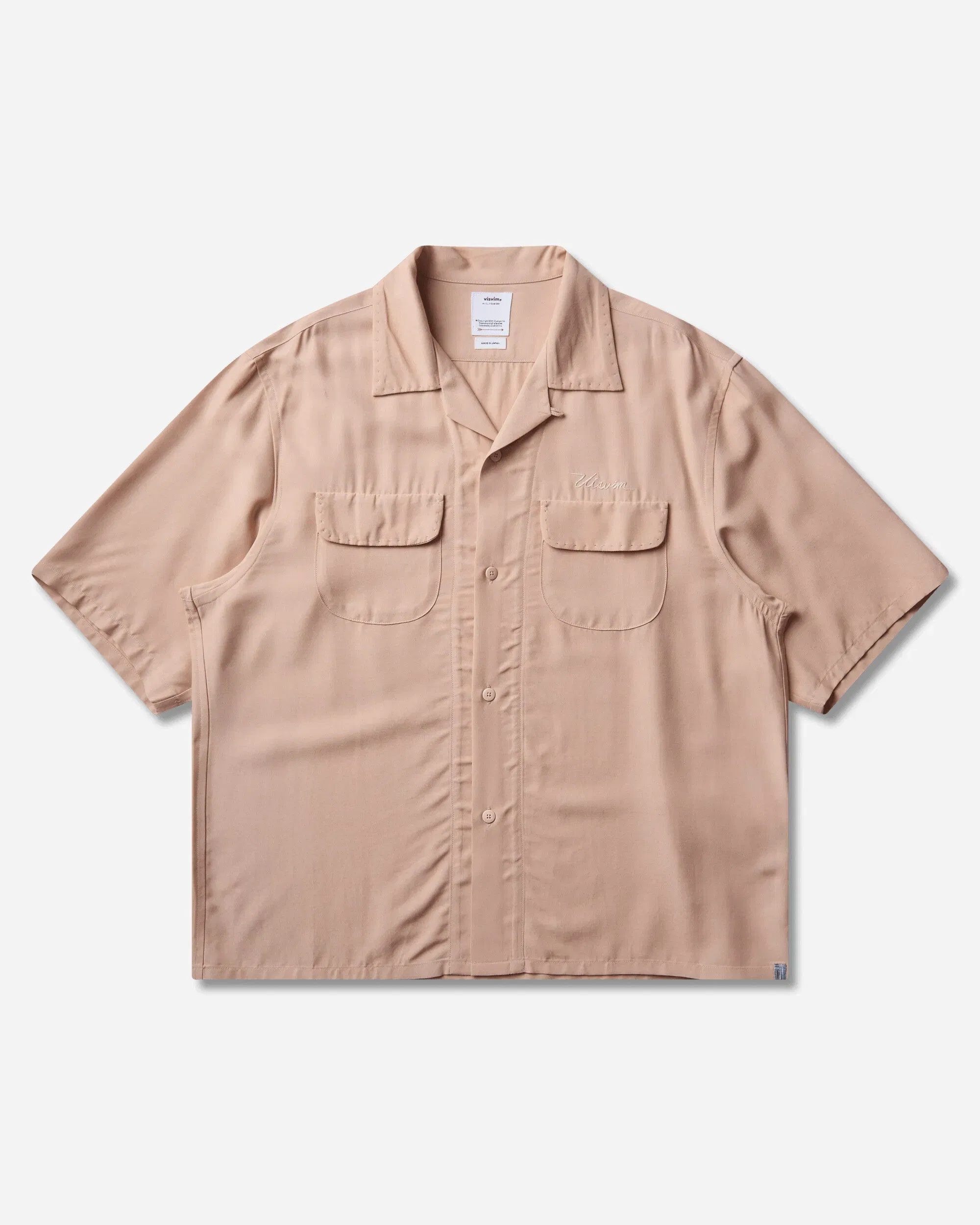 visvim Men's Keesey Shortsleeve Shirt Light Pink