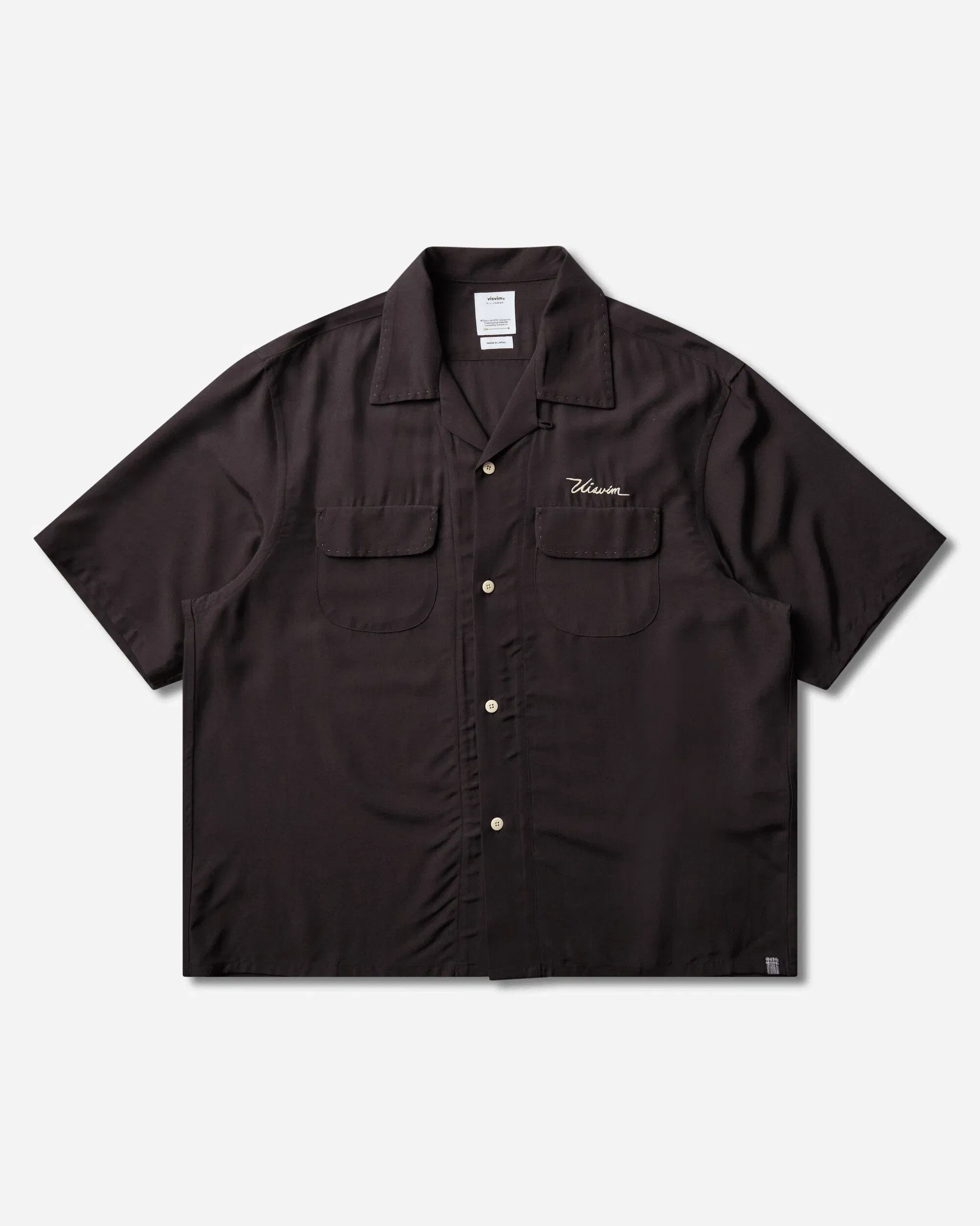 visvim Men's Keesey Shortsleeve Shirt Charcoal