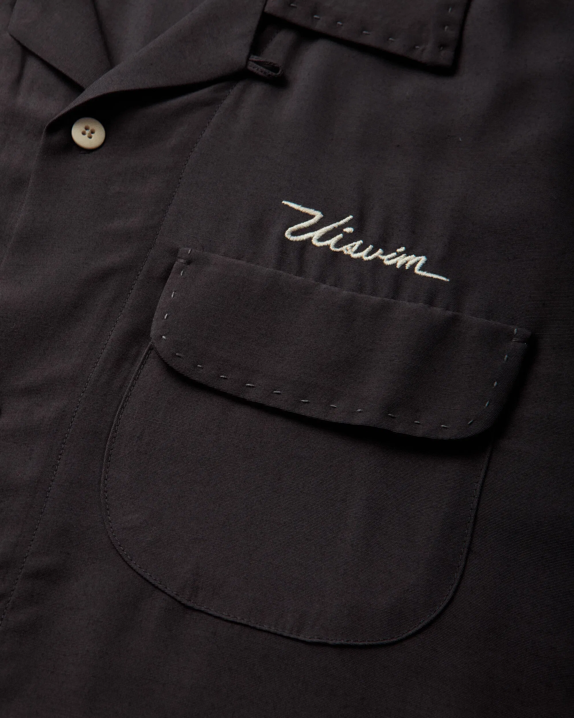 visvim Men's Keesey Shortsleeve Shirt Charcoal