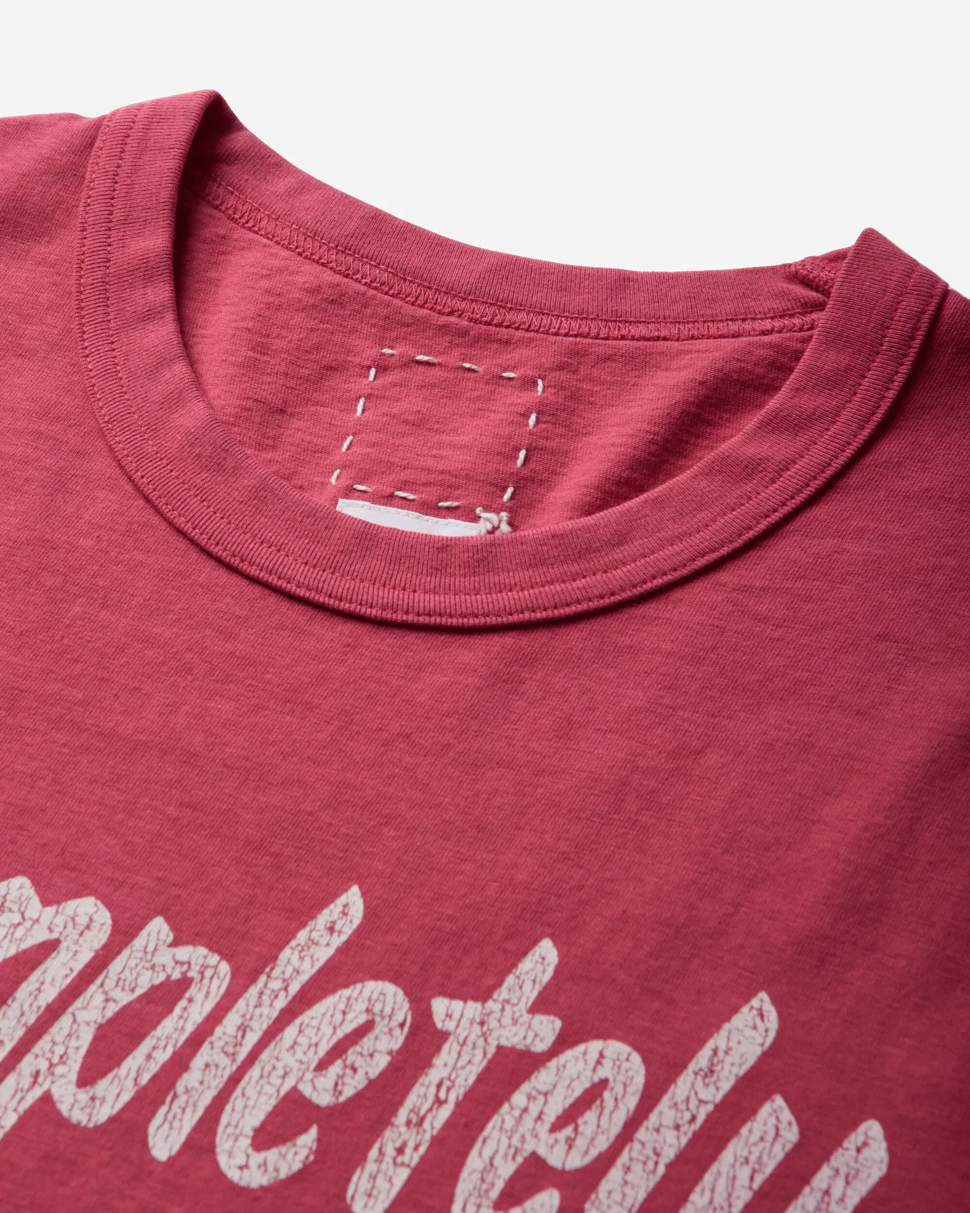 visvim Men's Jumbo T-Shirt DMGD Red