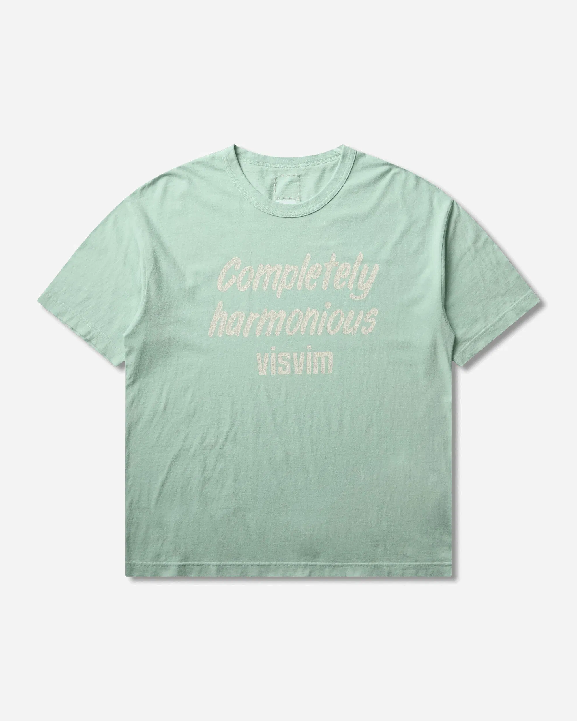 visvim Men's Jumbo T-Shirt DMGD Light Green