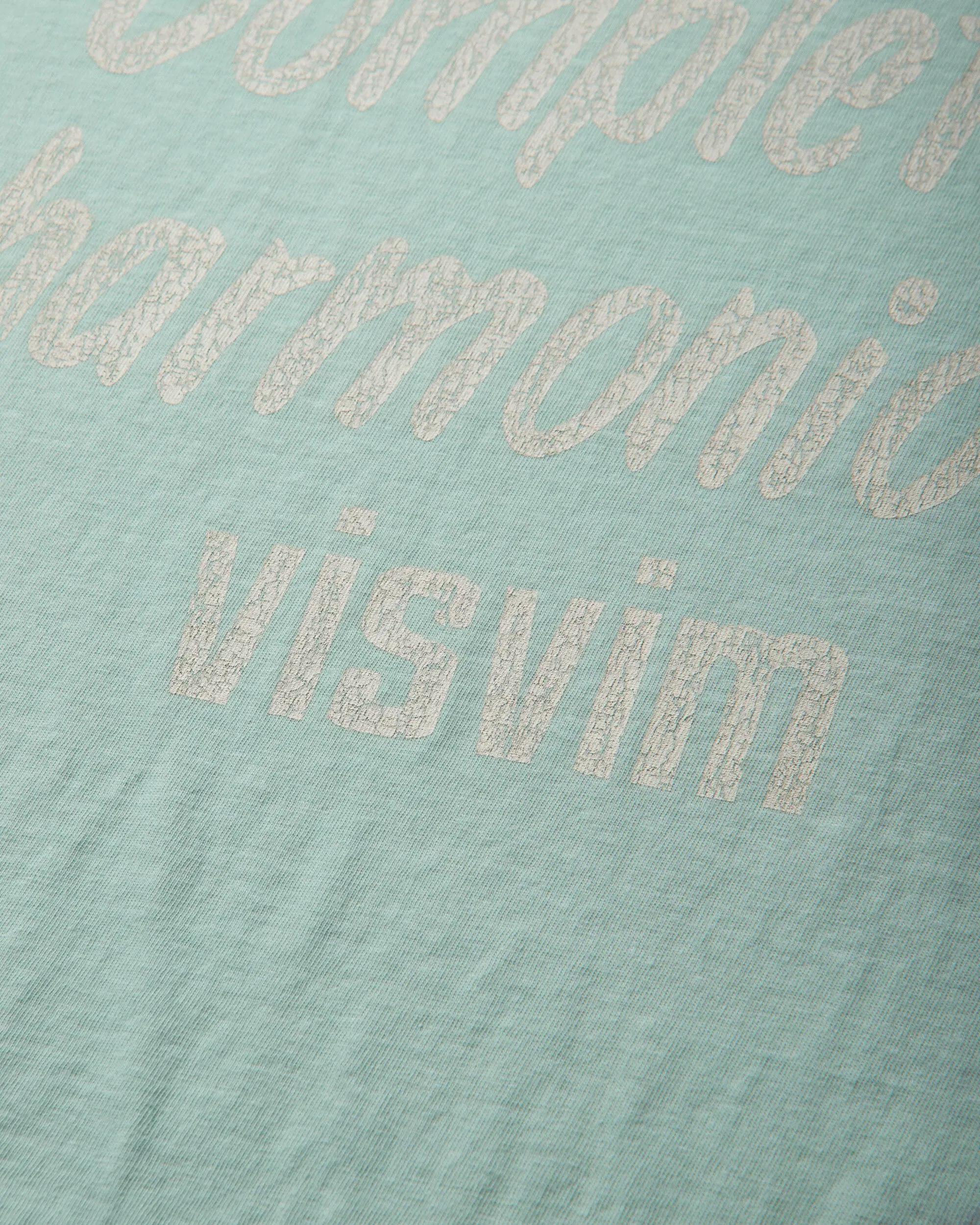 visvim Men's Jumbo T-Shirt DMGD Light Green