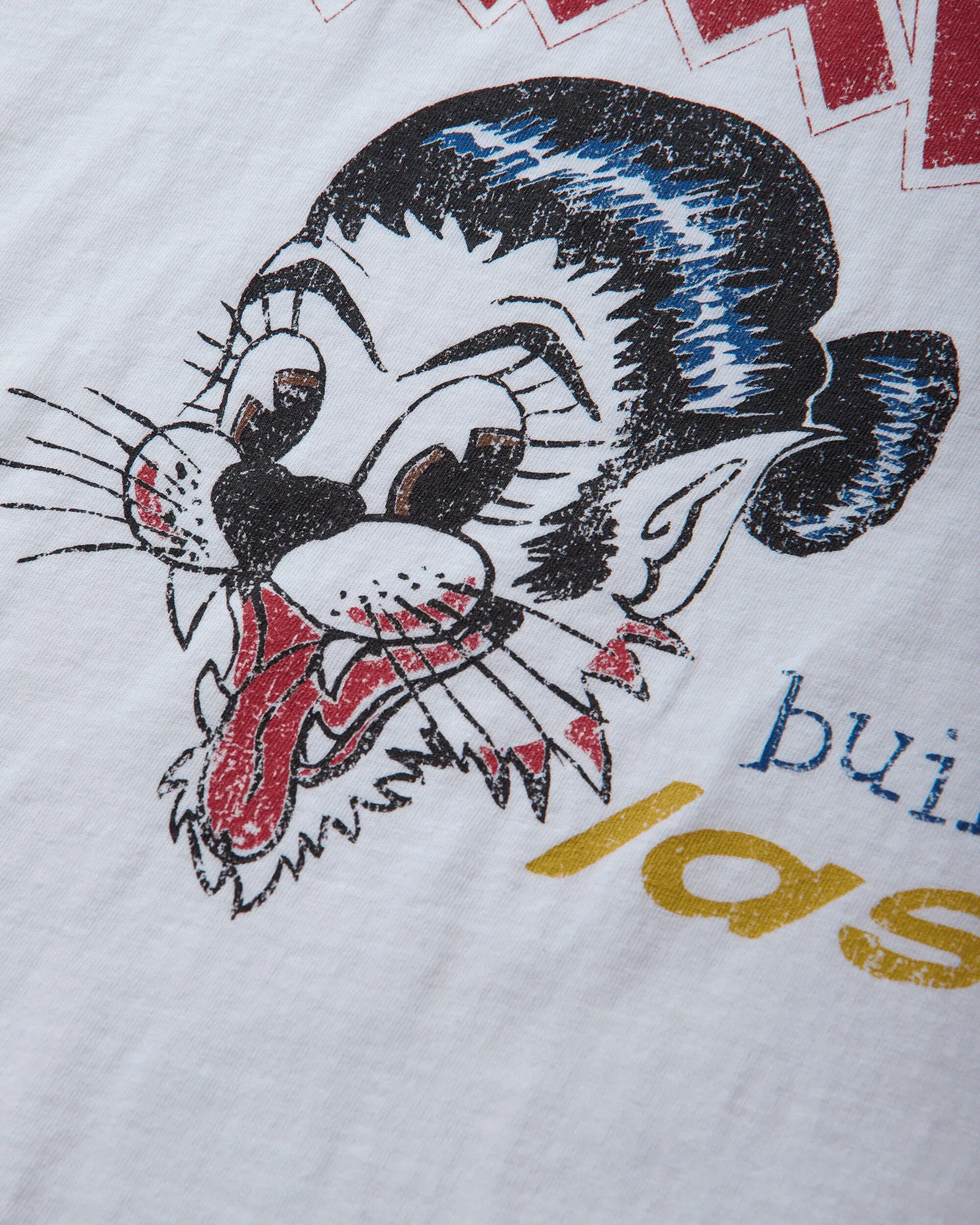 visvim Men's Jumbo T-Shirt BTL DMGD White