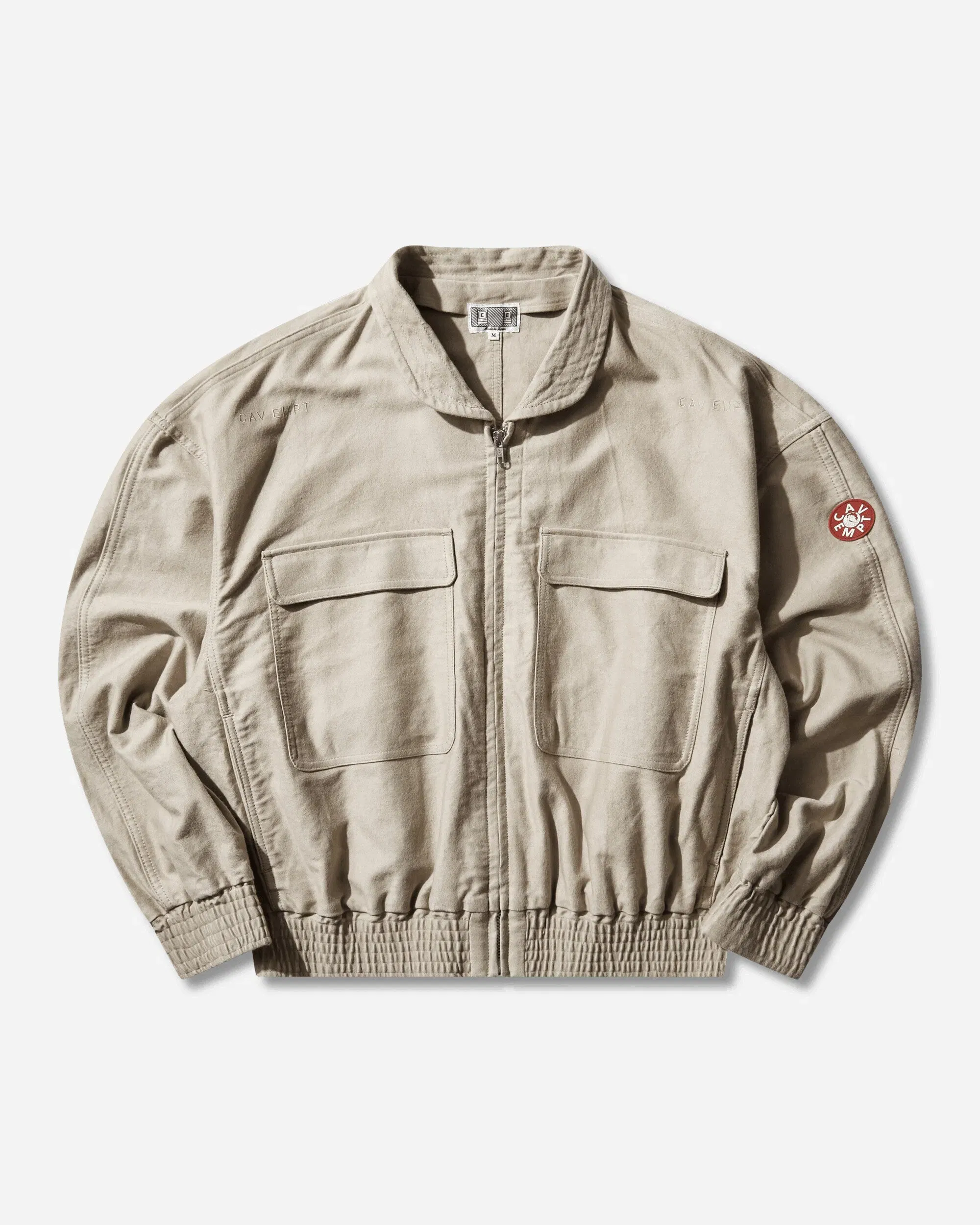 Cav Empt Men's Casual Zip Short Jacket Beige