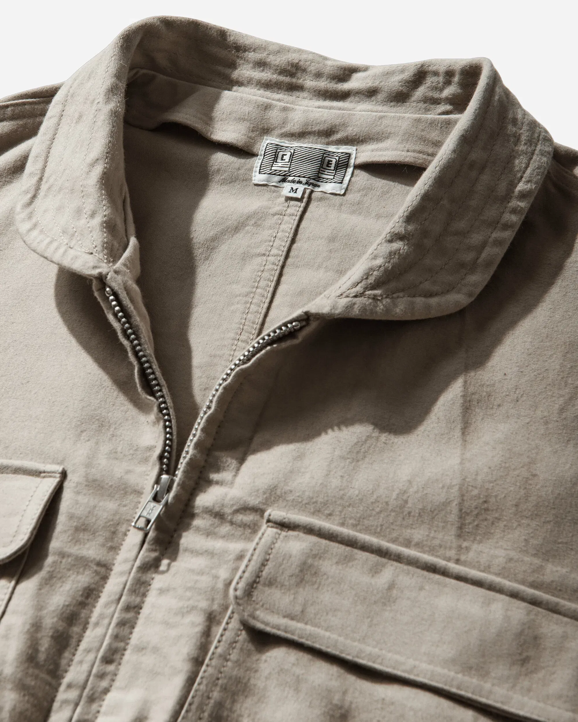 Cav Empt Men's Casual Zip Short Jacket Beige