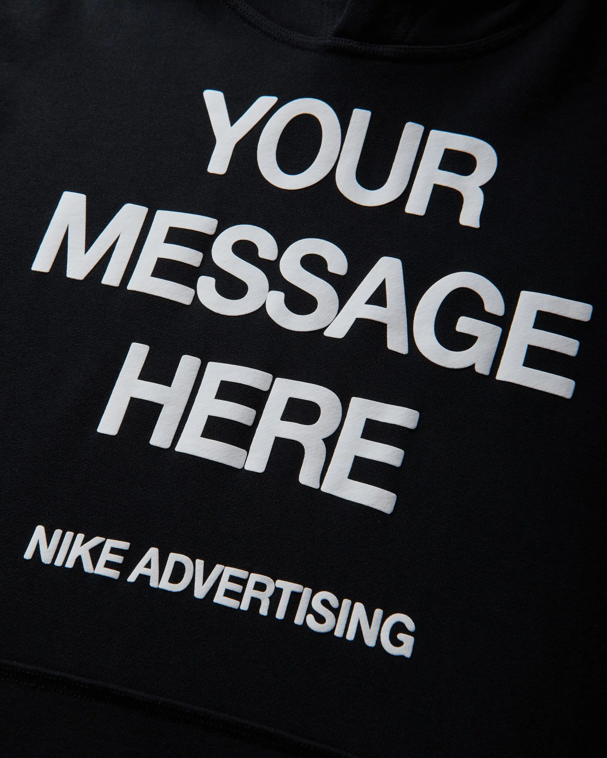 Nike Men's Your Message Here Fleece Hoodie Black