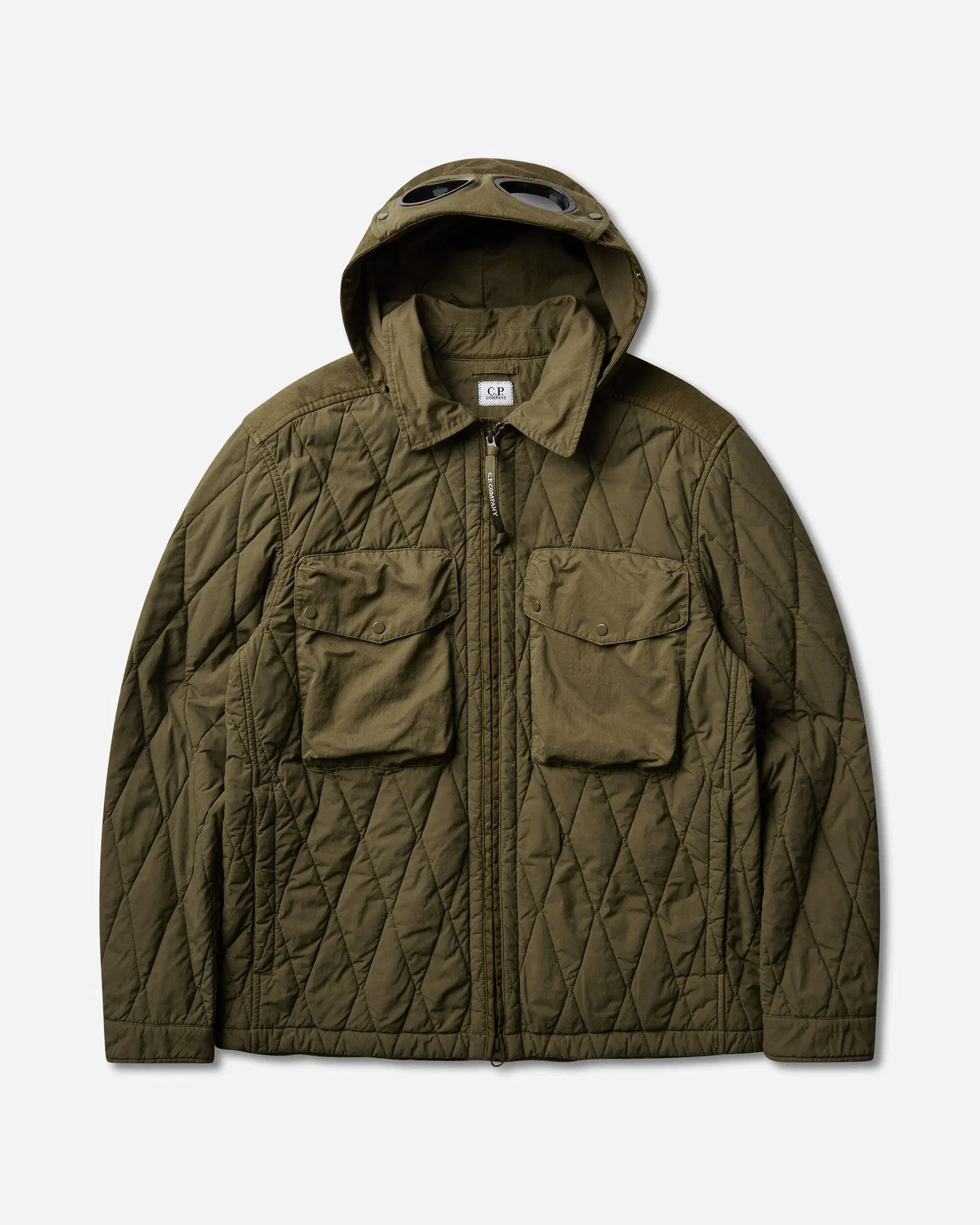 C.P. Company Men's GD Liner Mixed Goggle Jacket Ivy Green