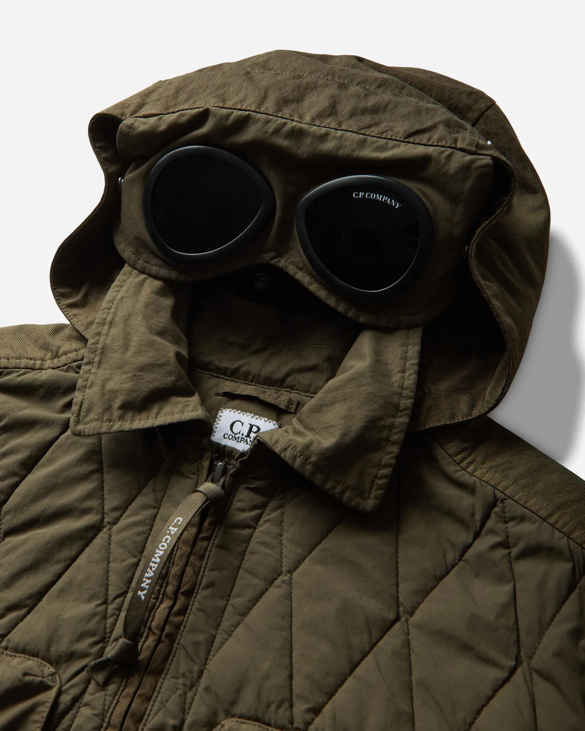 C.P. Company Men's GD Liner Mixed Goggle Jacket Ivy Green