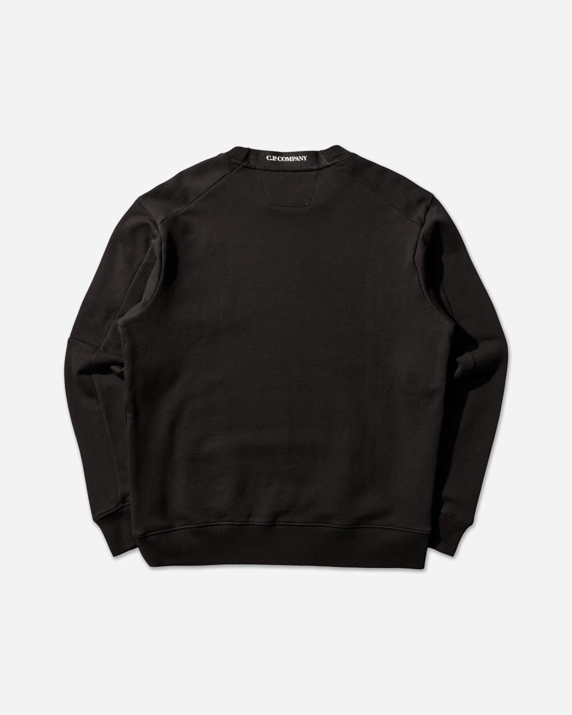 C.P. Company Men's Diagonal Raised Fleece Crewneck Sweatshirt Black