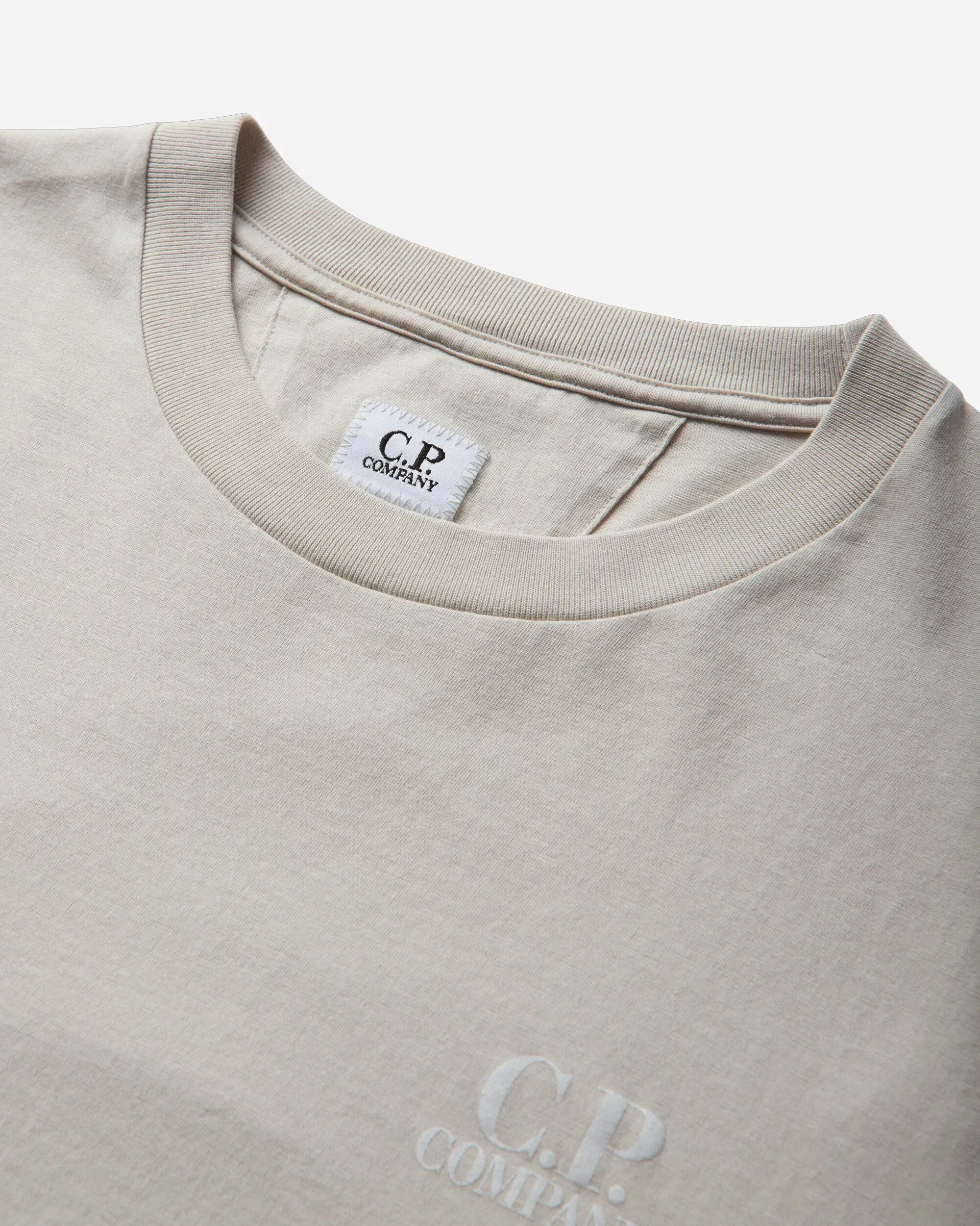 C.P. Company Men's 30/1 Jersey British Sailor T-Shirt Silver Brich