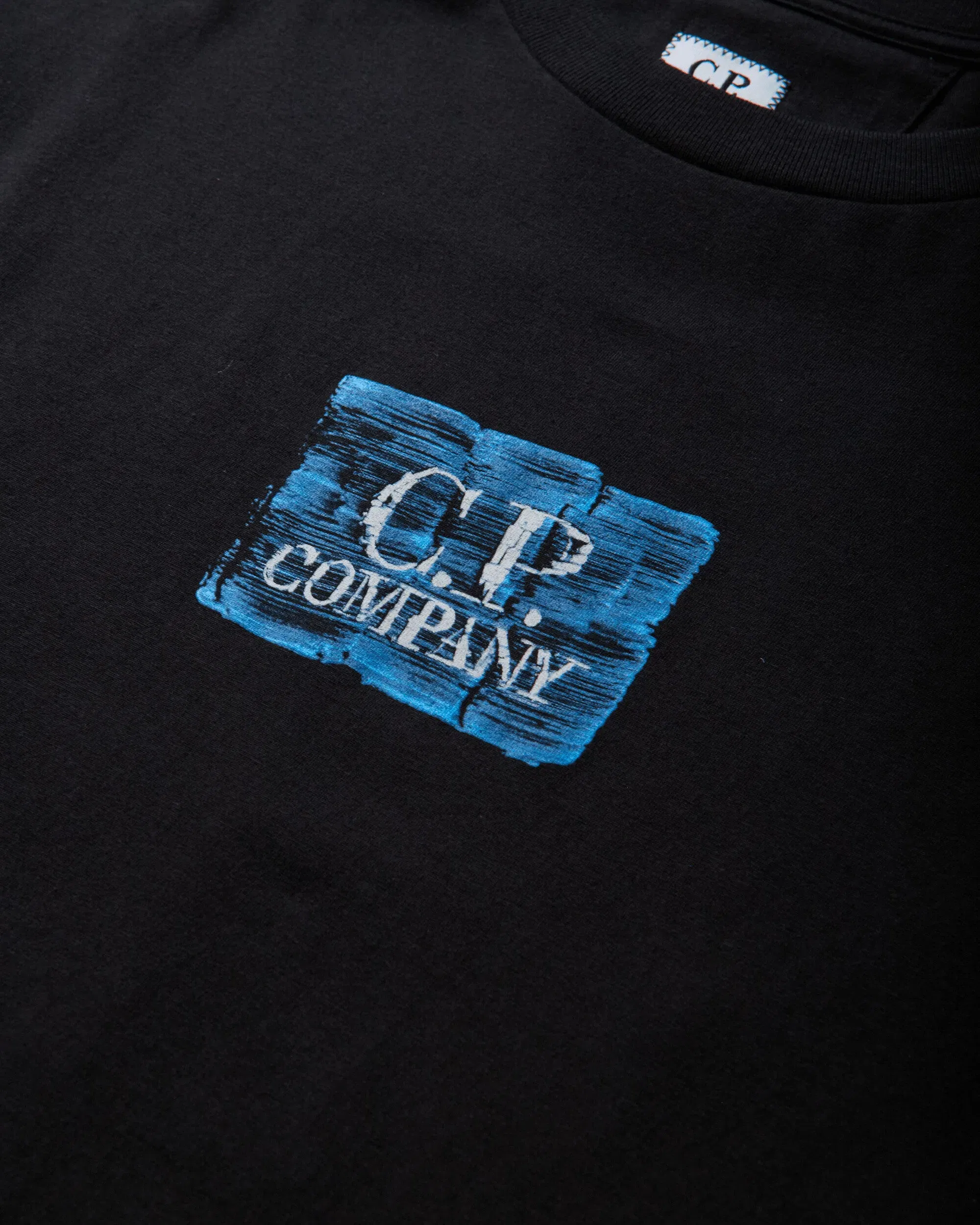 C.P. Company Men's 30/1 Jersey Logo T-Shirt Black
