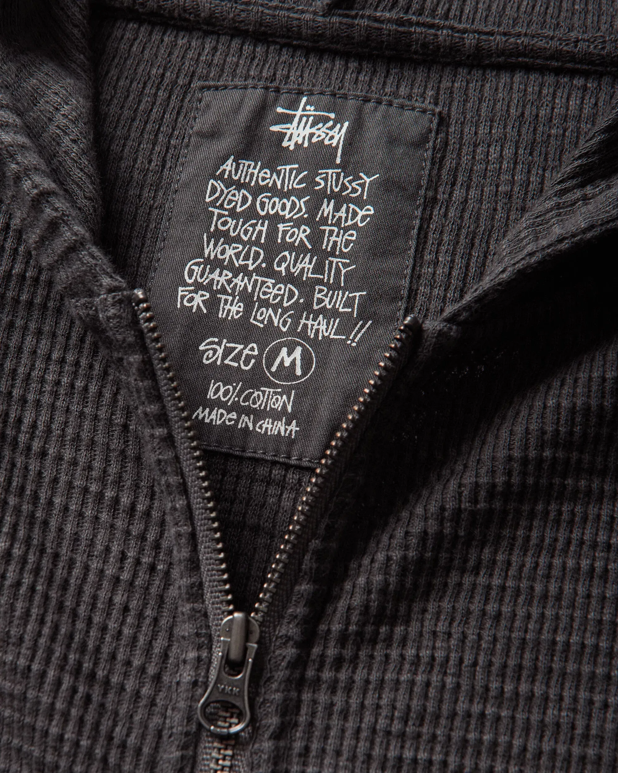 Stussy Light Weight Thermal Hoodie Faded Black