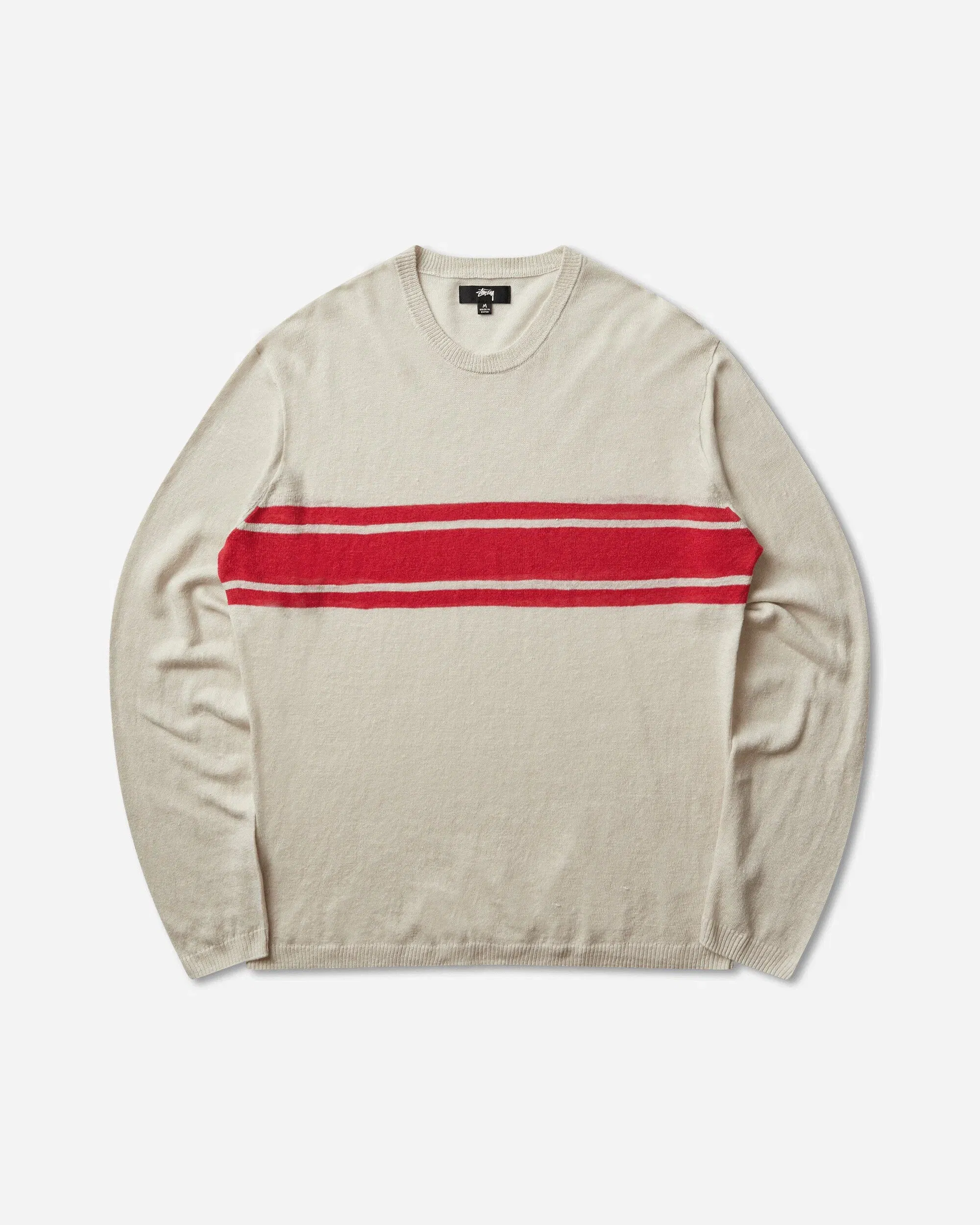 Stussy Striped Sweater Bone