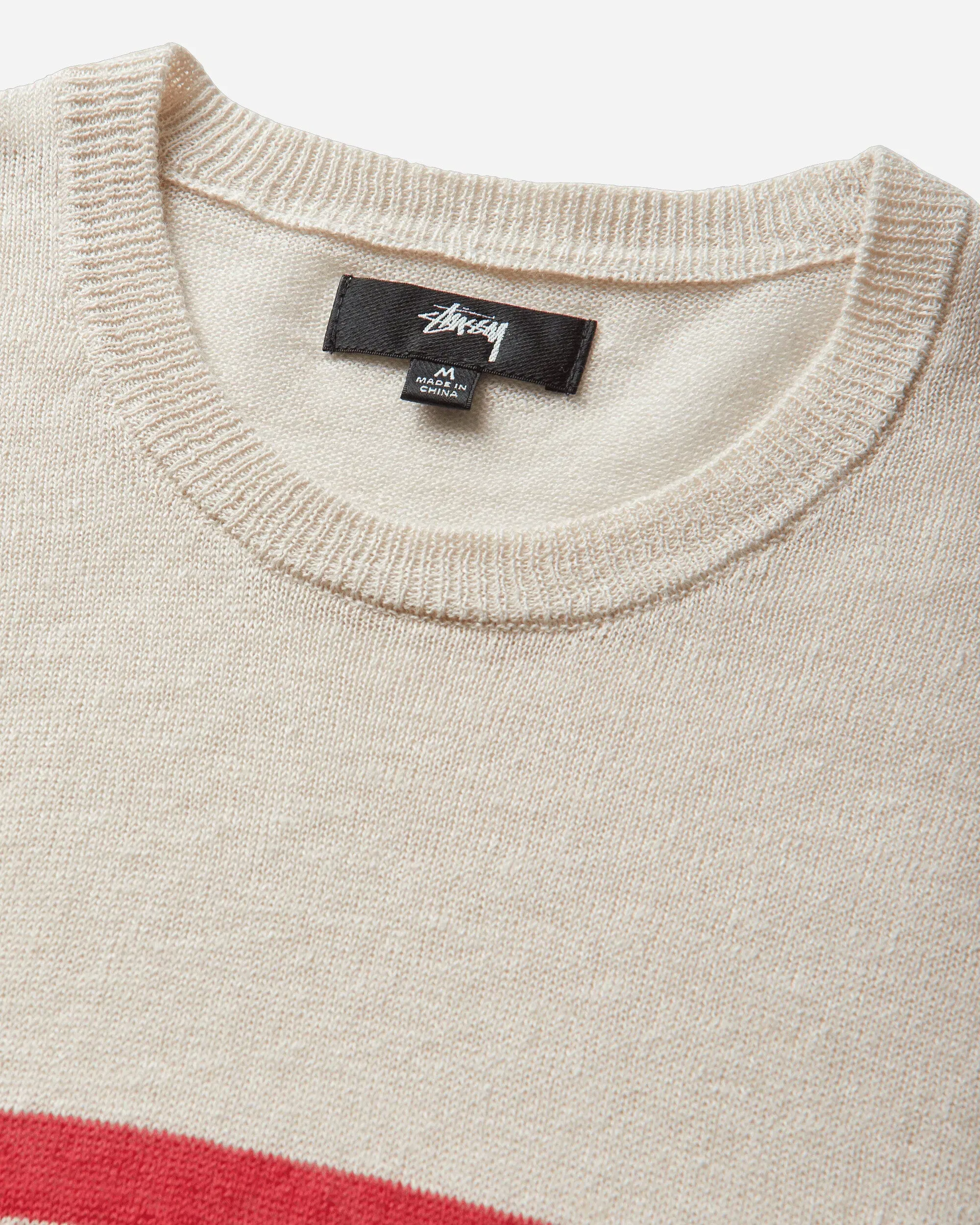 Stussy Striped Sweater Bone