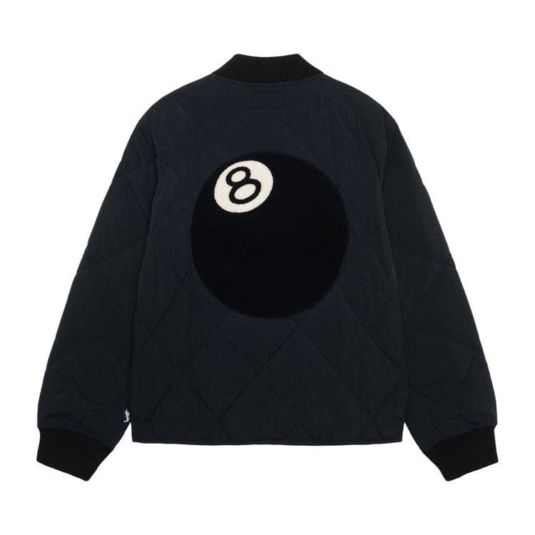 Stussy 8 Ball Quilted Liner Jacket Black