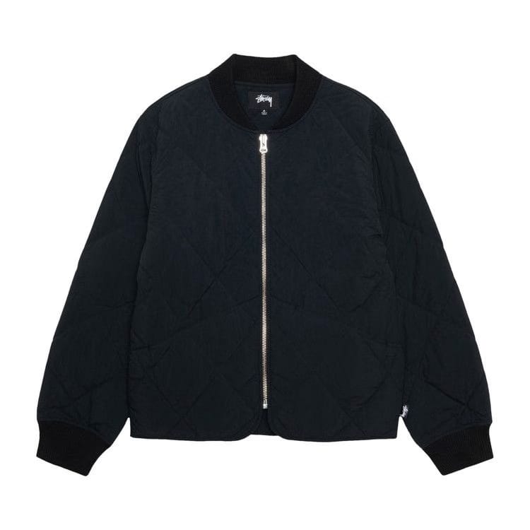 Stussy 8 Ball Quilted Liner Jacket Black