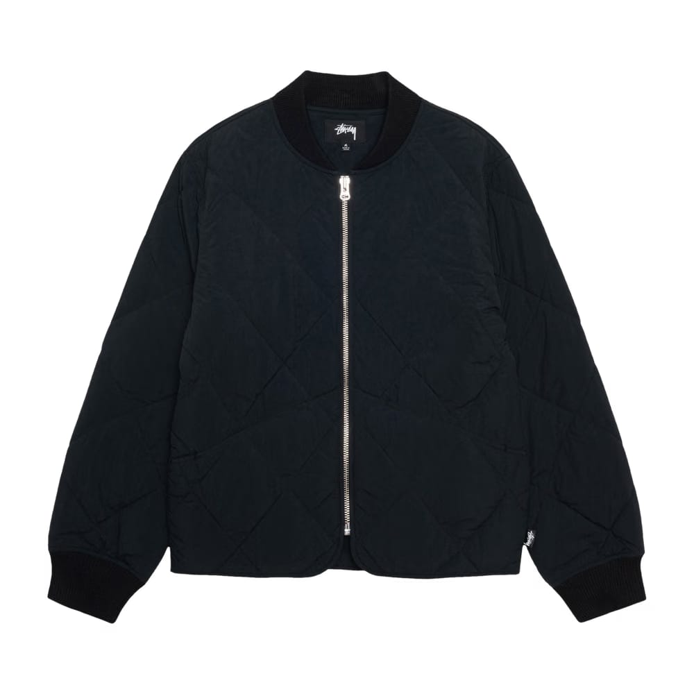 Stussy 8 Ball Quilted Liner Jacket Black