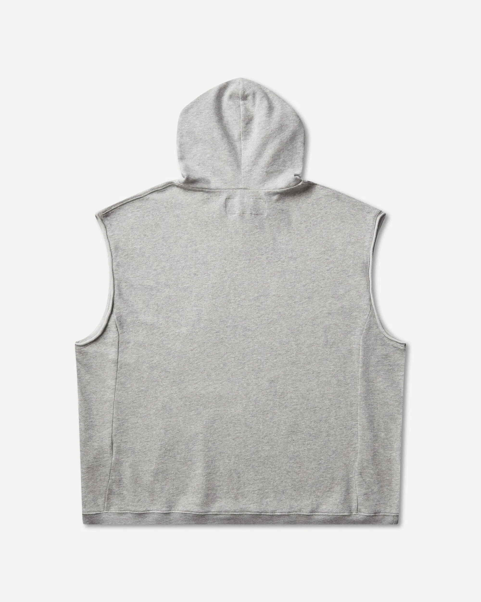 Mental Athletic Overlogo Sleeveless Sweat Hoodie Grey Melange