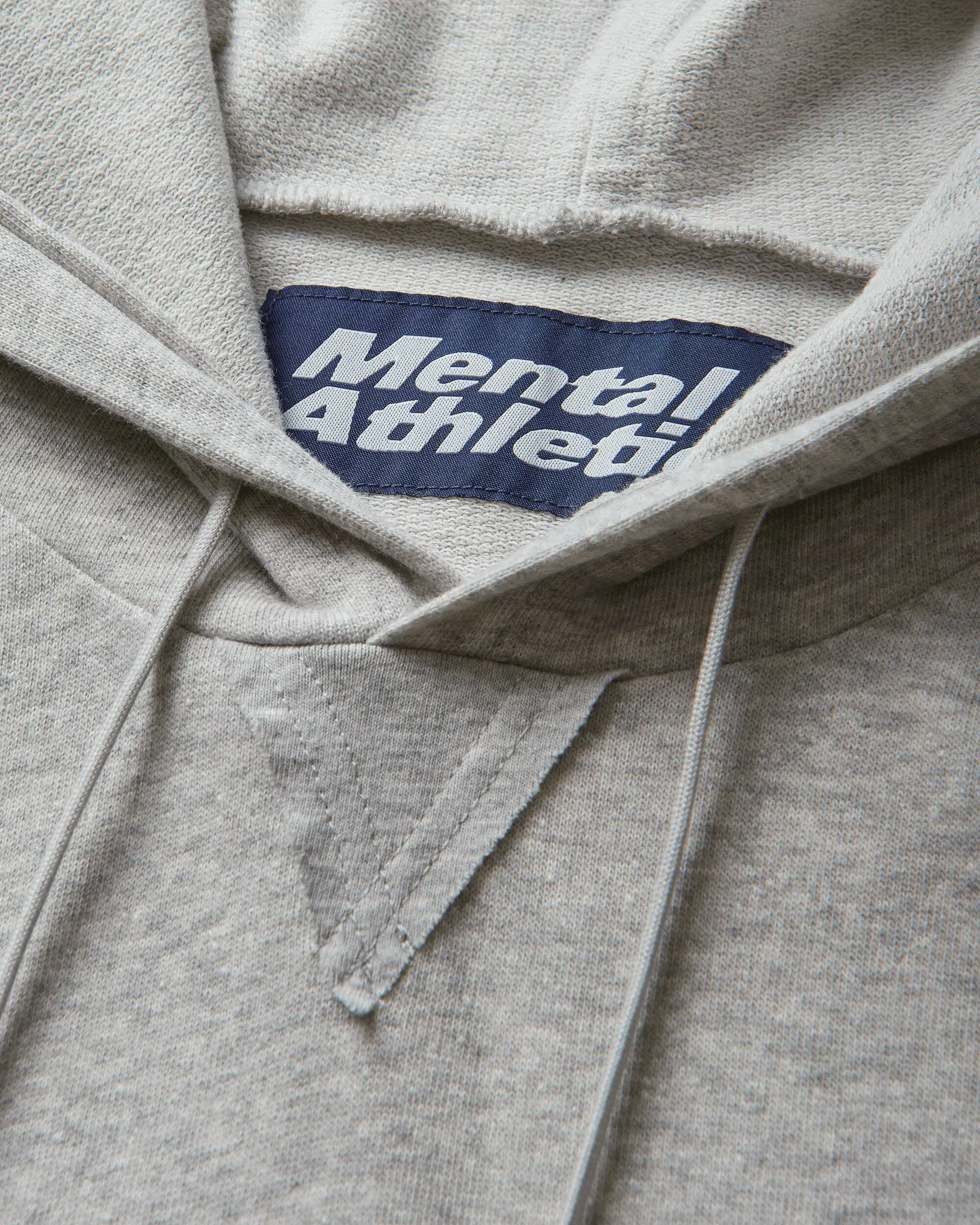 Mental Athletic Overlogo Sleeveless Sweat Hoodie Grey Melange
