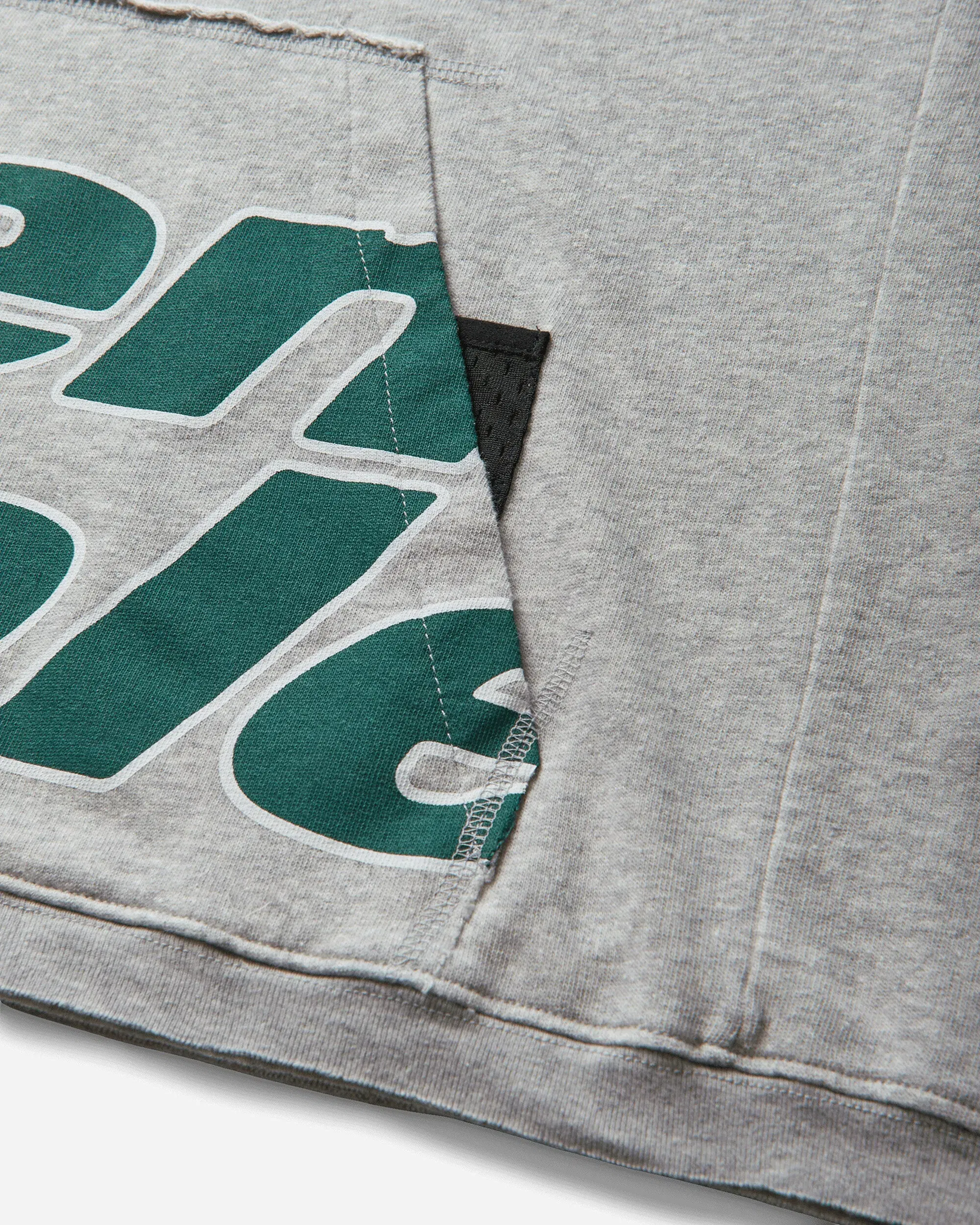 Mental Athletic Overlogo Sleeveless Sweat Hoodie Grey Melange