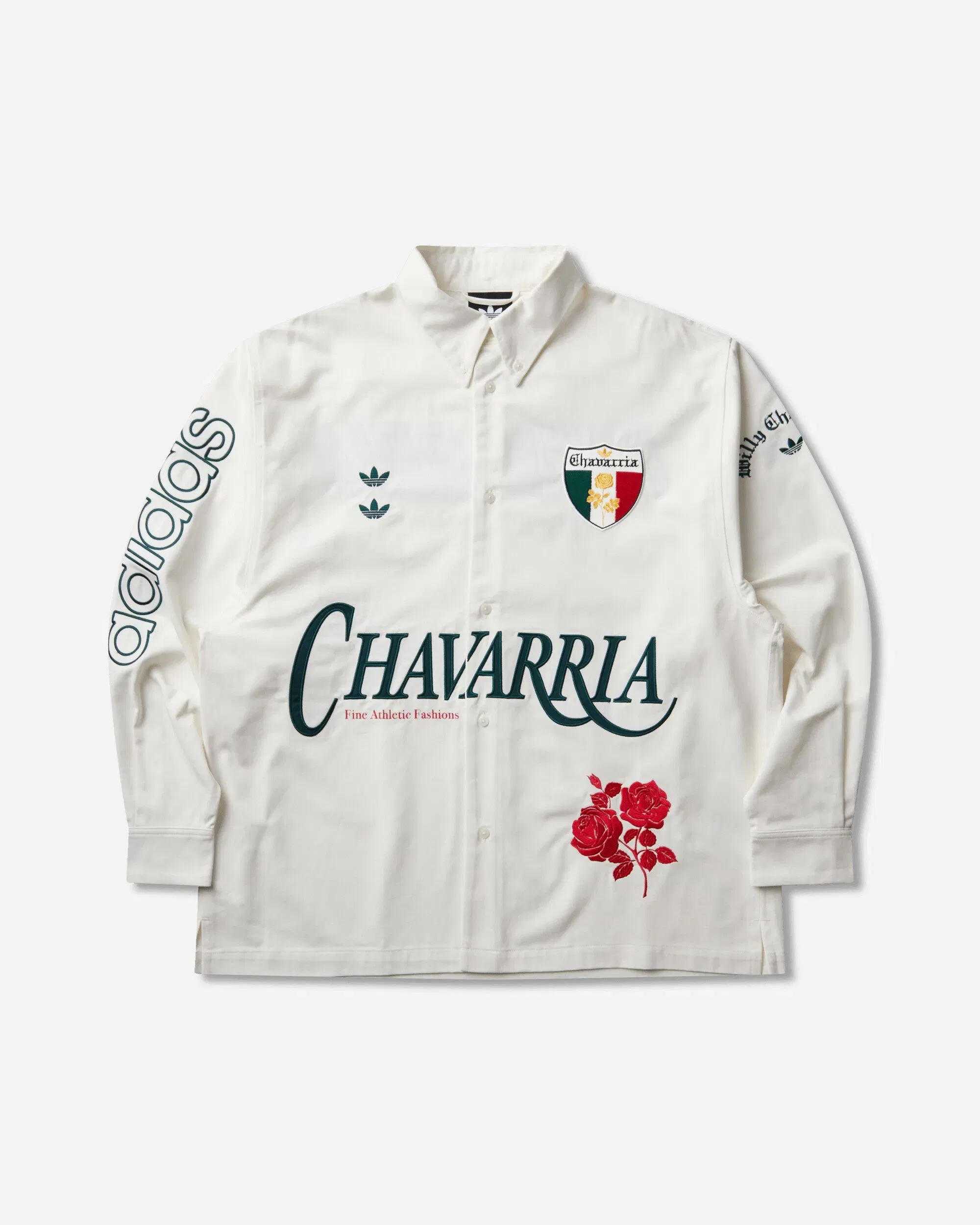 adidas Men's Willy Chavarria Button Up Shirt Off White