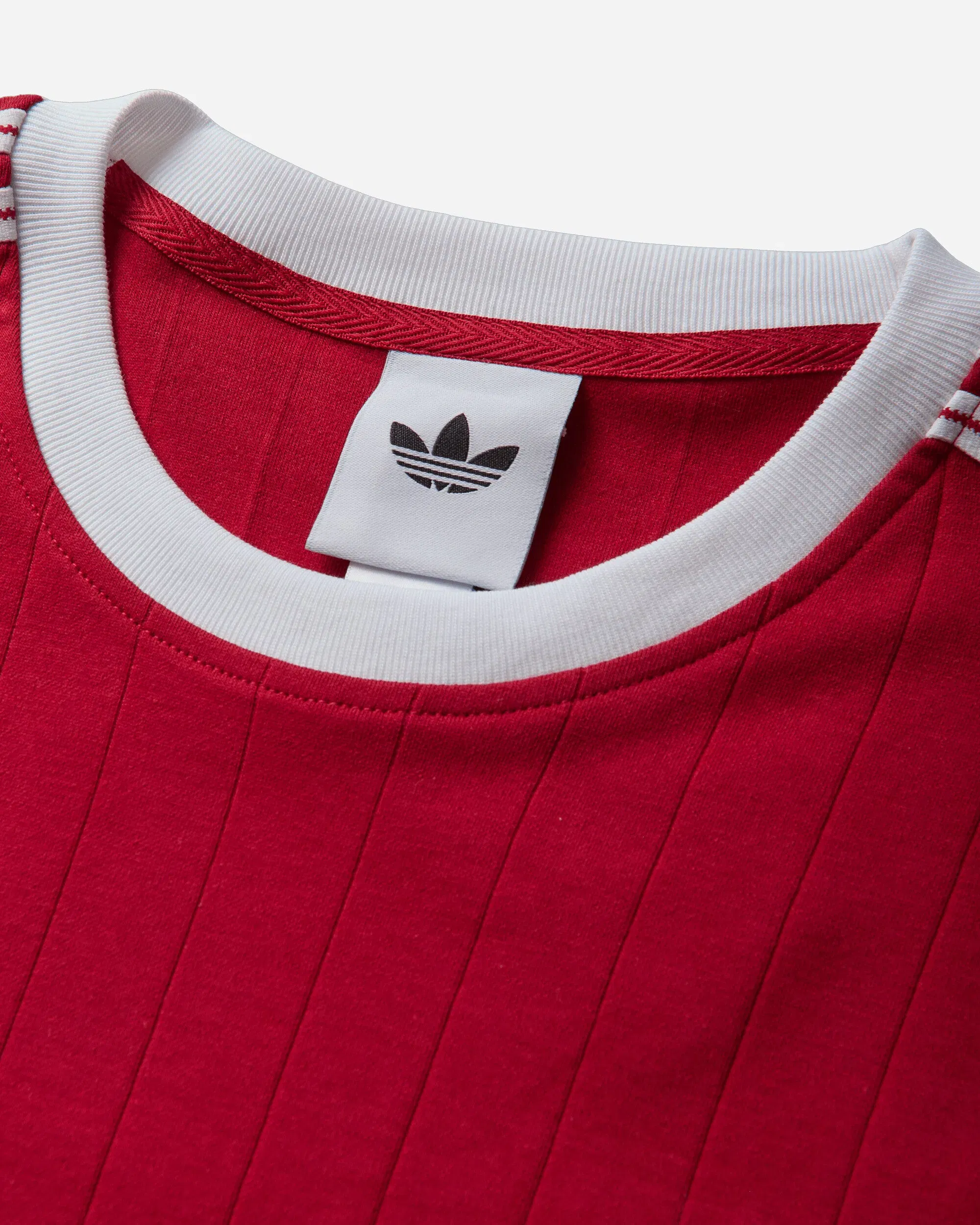 adidas Men's Drop Needle 3-Stripes T-Shirt Team Victory Red