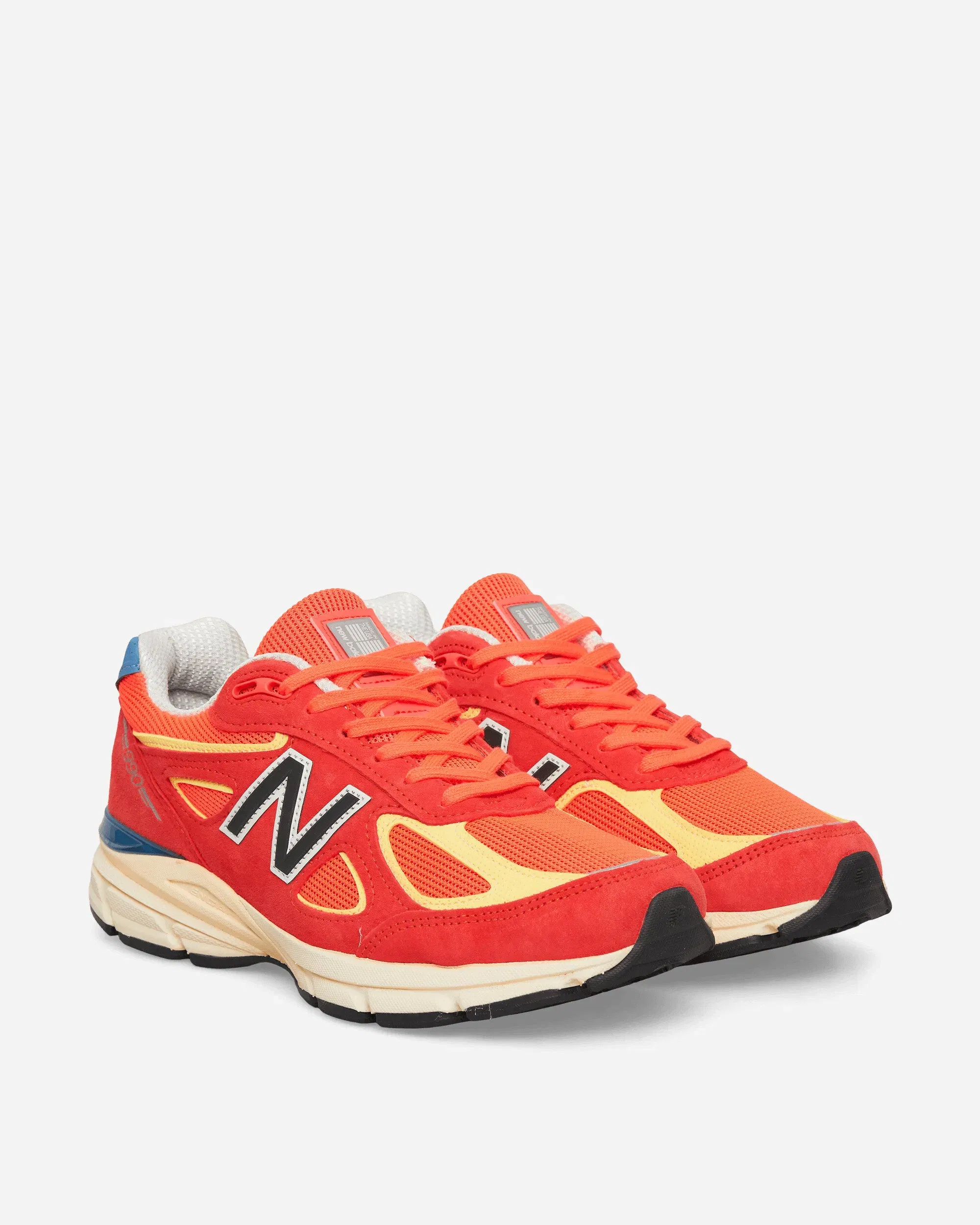 New Balance Made in USA 990v4 Sneakers Urgent Red / Maize / Afterglow