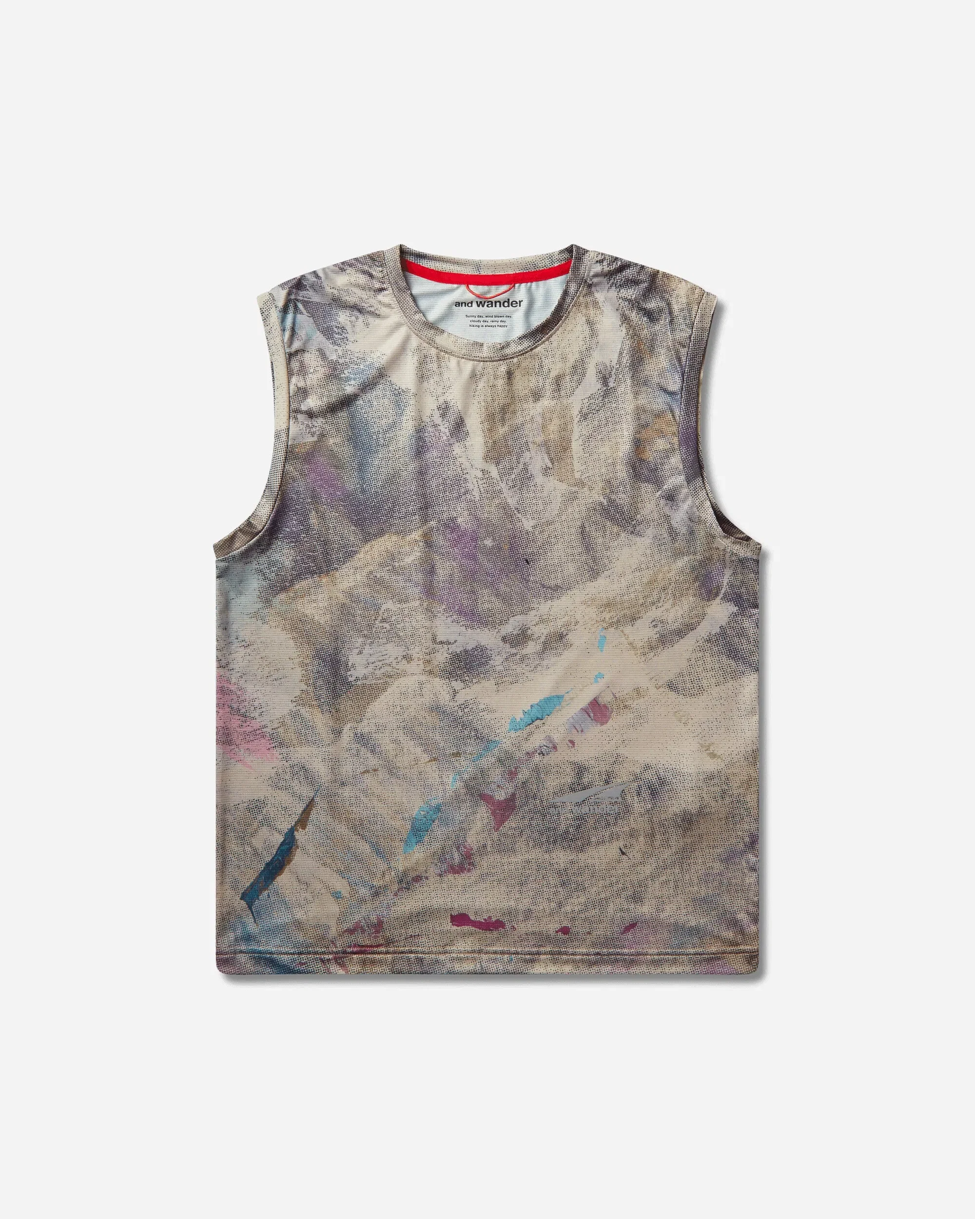 and Wander Men's Altra Graphic Tank Top Beige