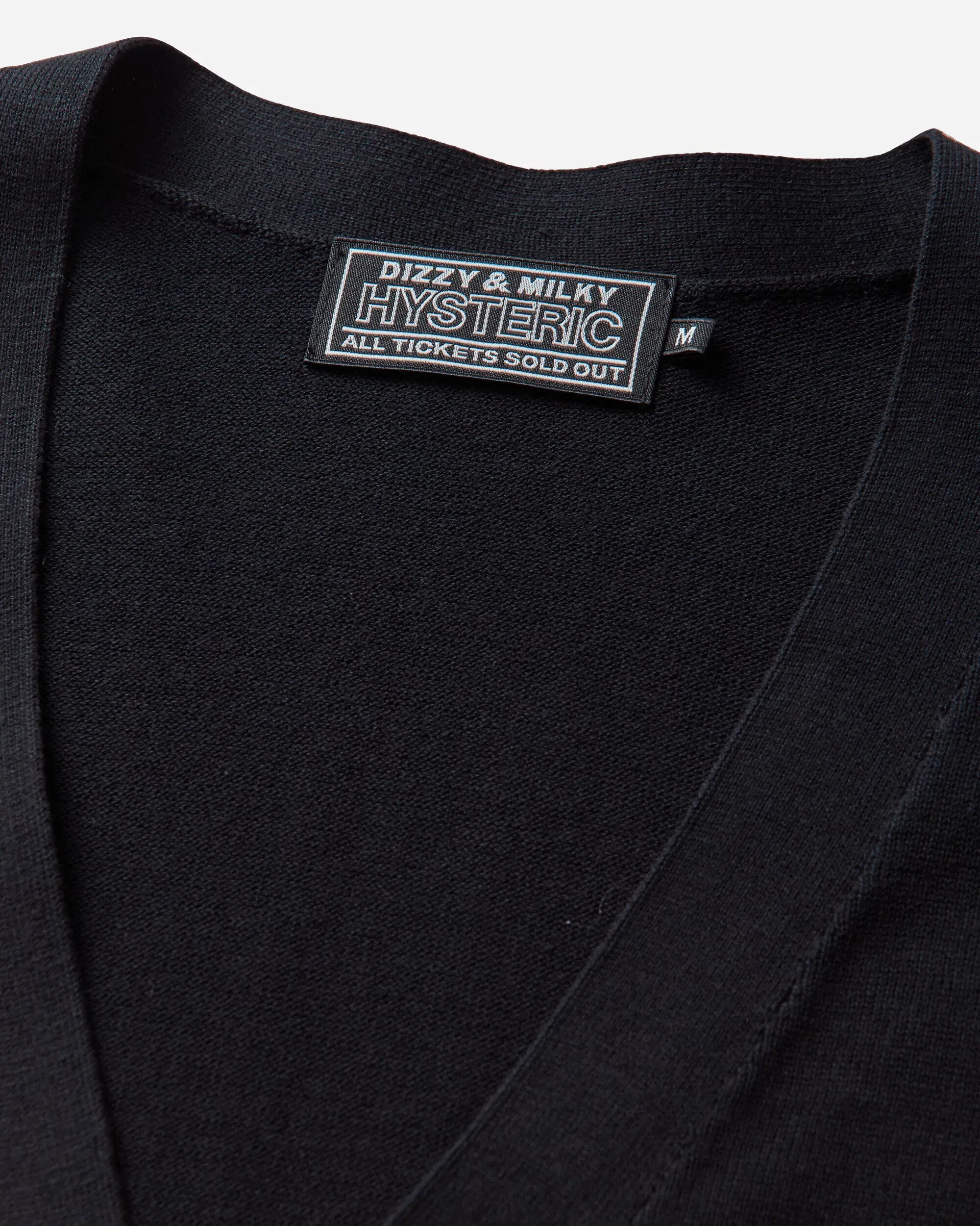 Hysteric Glamour Men's Super HYS Patch Cardigan Black
