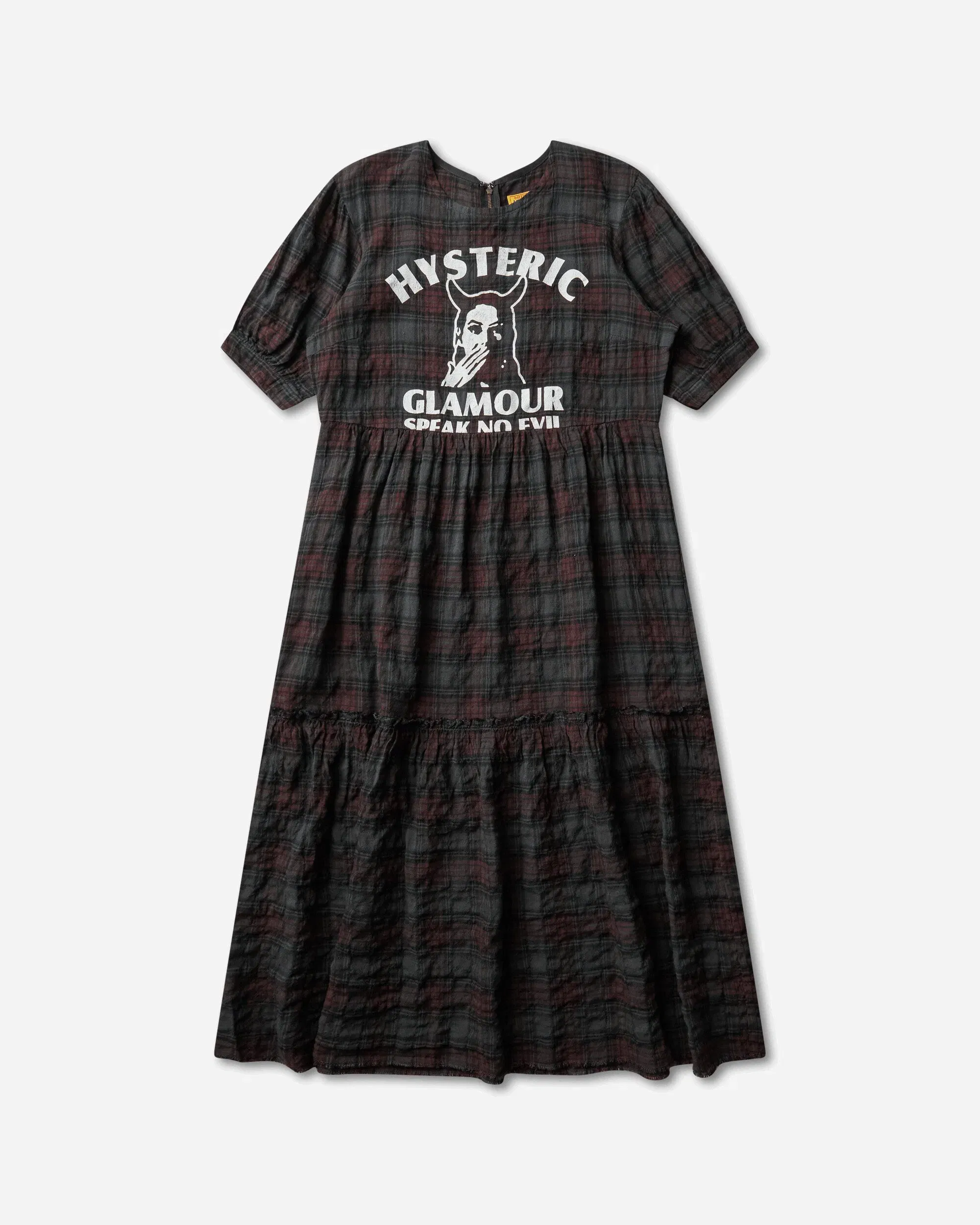 Hysteric Glamour Women's Speak No Evil Checkered Dress Red