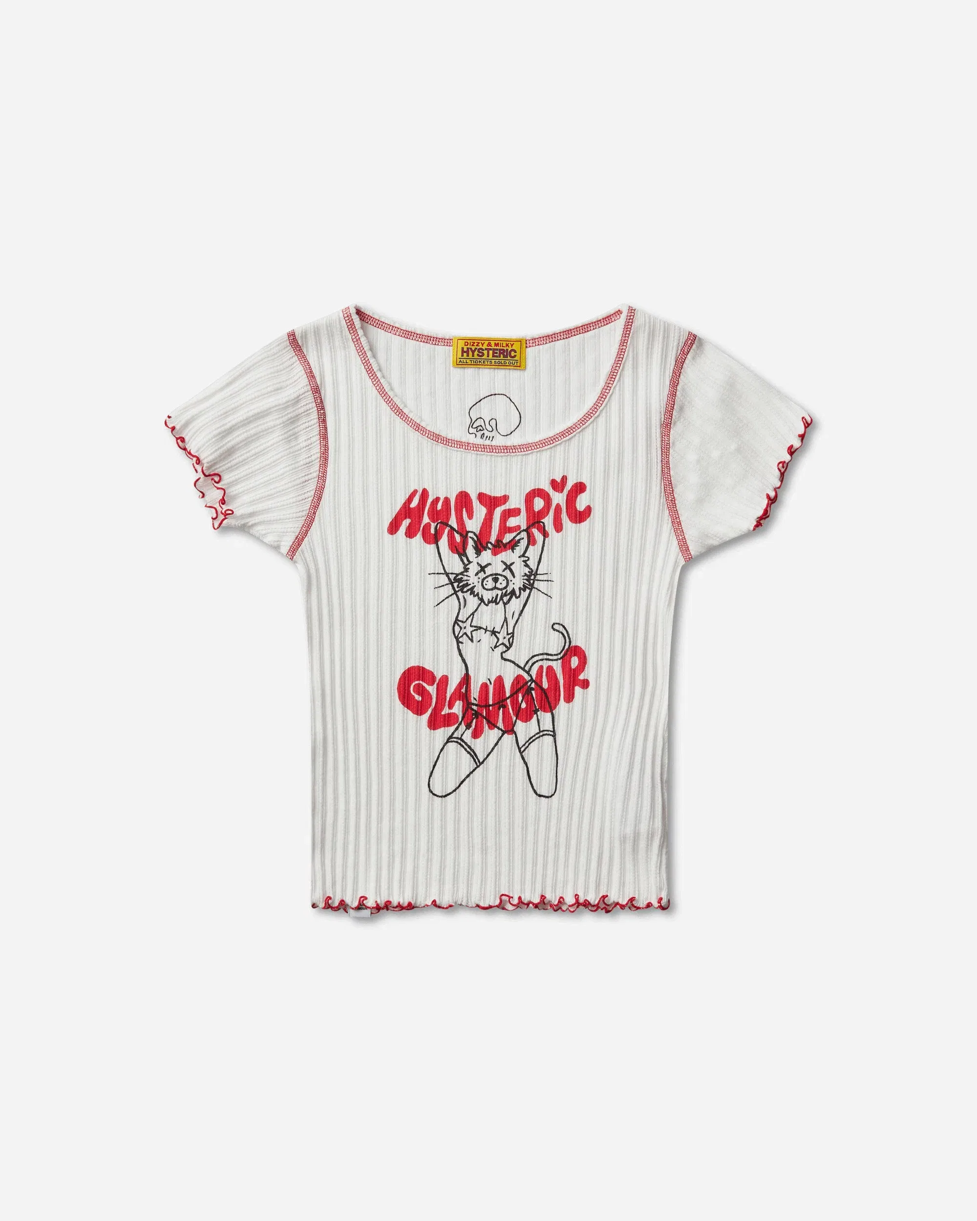 Hysteric Glamour Women's Ivy Johnson Naughty Kitty T-Shirt White